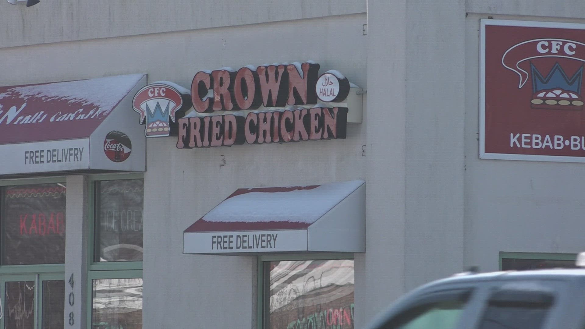 The incident happened around 5:30 p.m. Tuesday at Crown Fried Chicken on Forest Avenue in Portland.