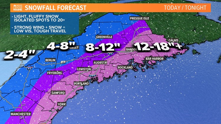 Blizzard to slam Maine today