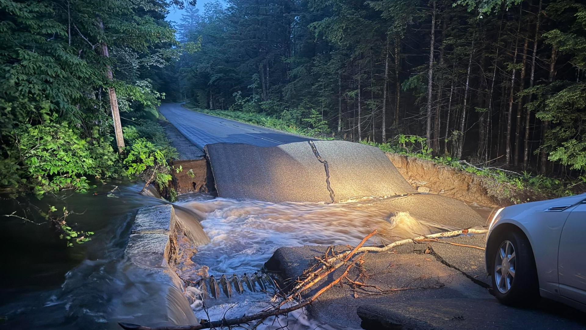 Flash floods in Madison, New Hampshire close multiple roads ...
