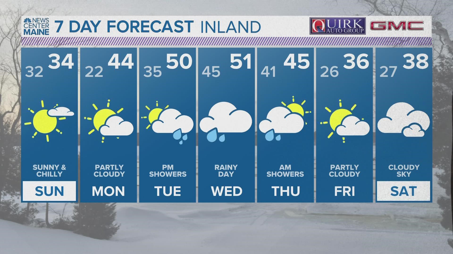 NEWS CENTER Maine Weather Forecast updated 12.03.22