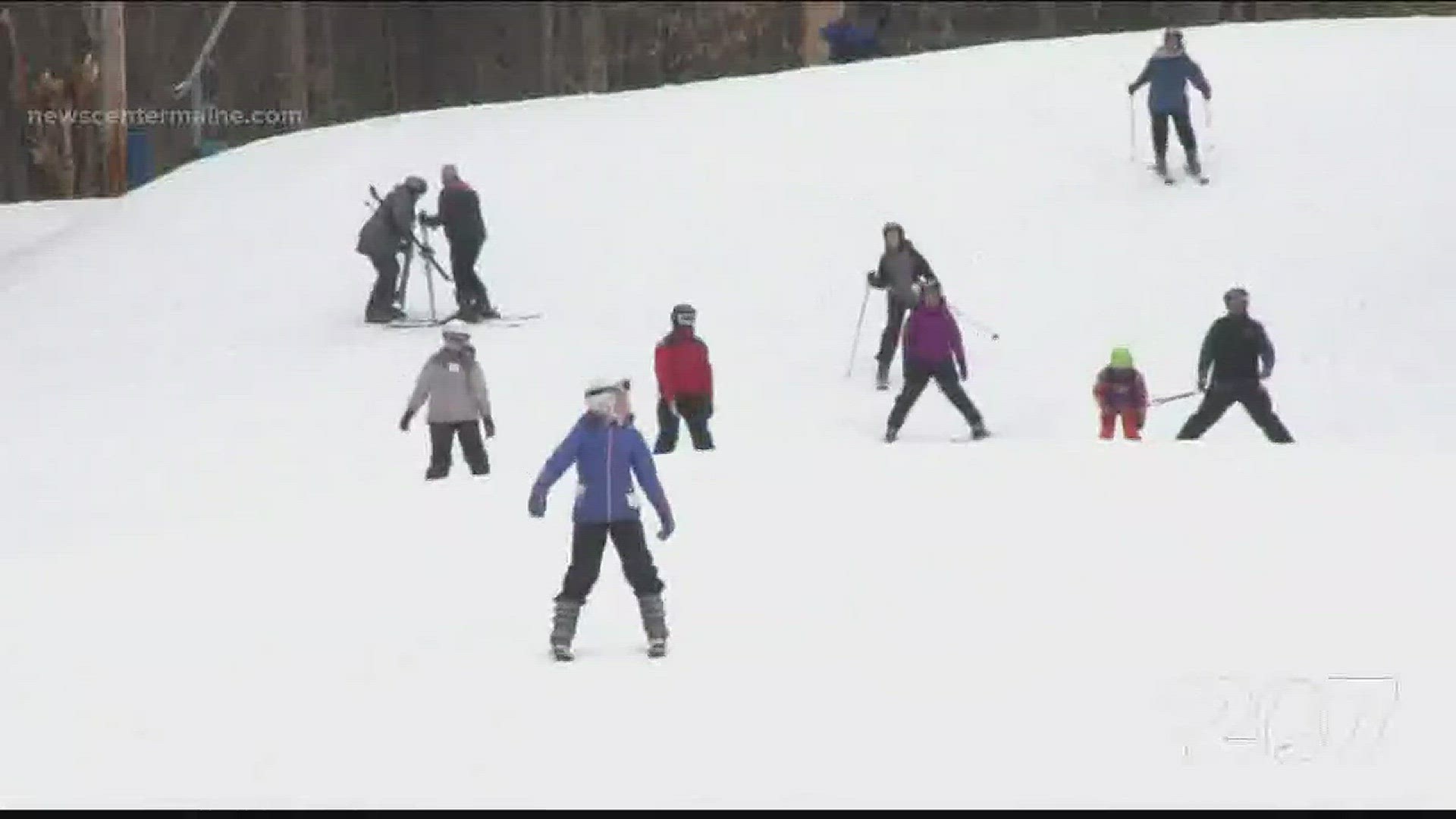 Cynthia's Challenge 24-hour ski-a-thon at King Pine Ski Area raises money for kids living with special needs.
