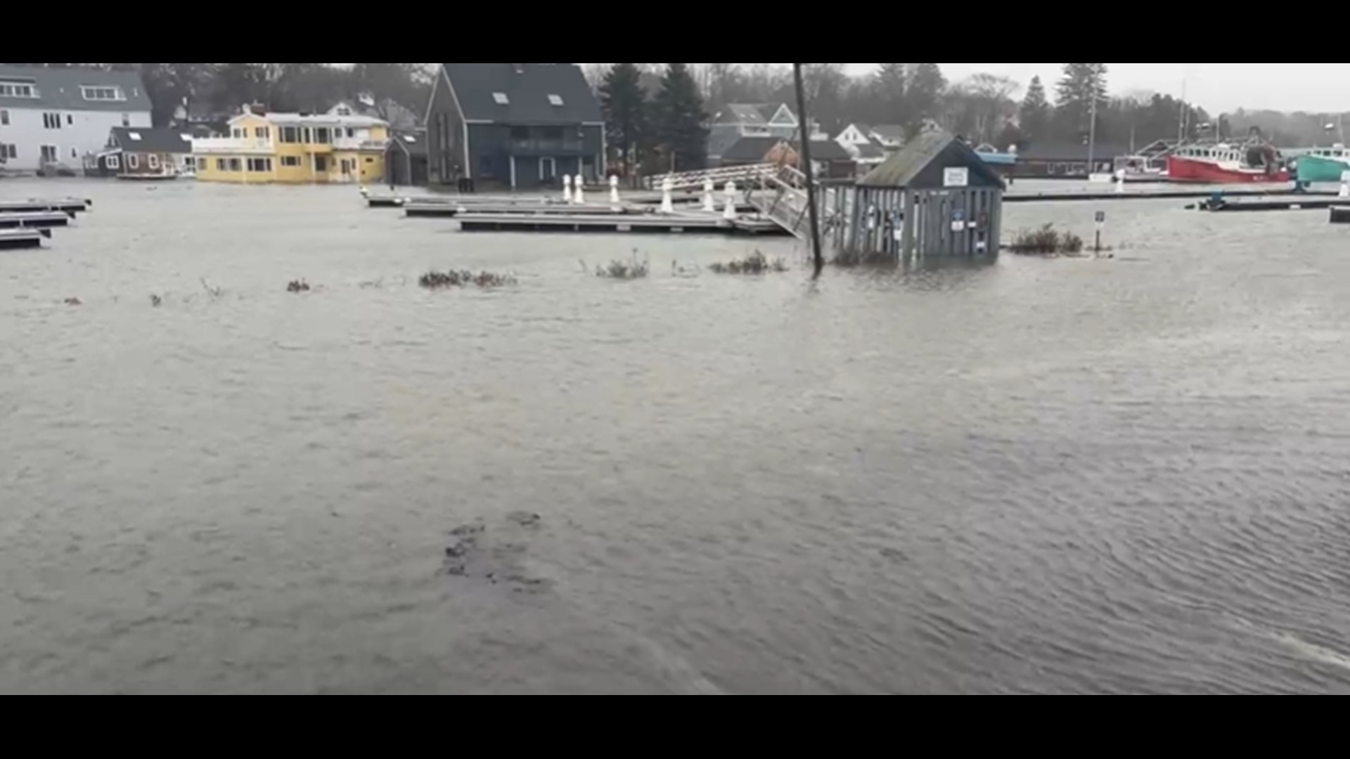 Parts of Kennebunk were under water as a result of Saturday's storm.
