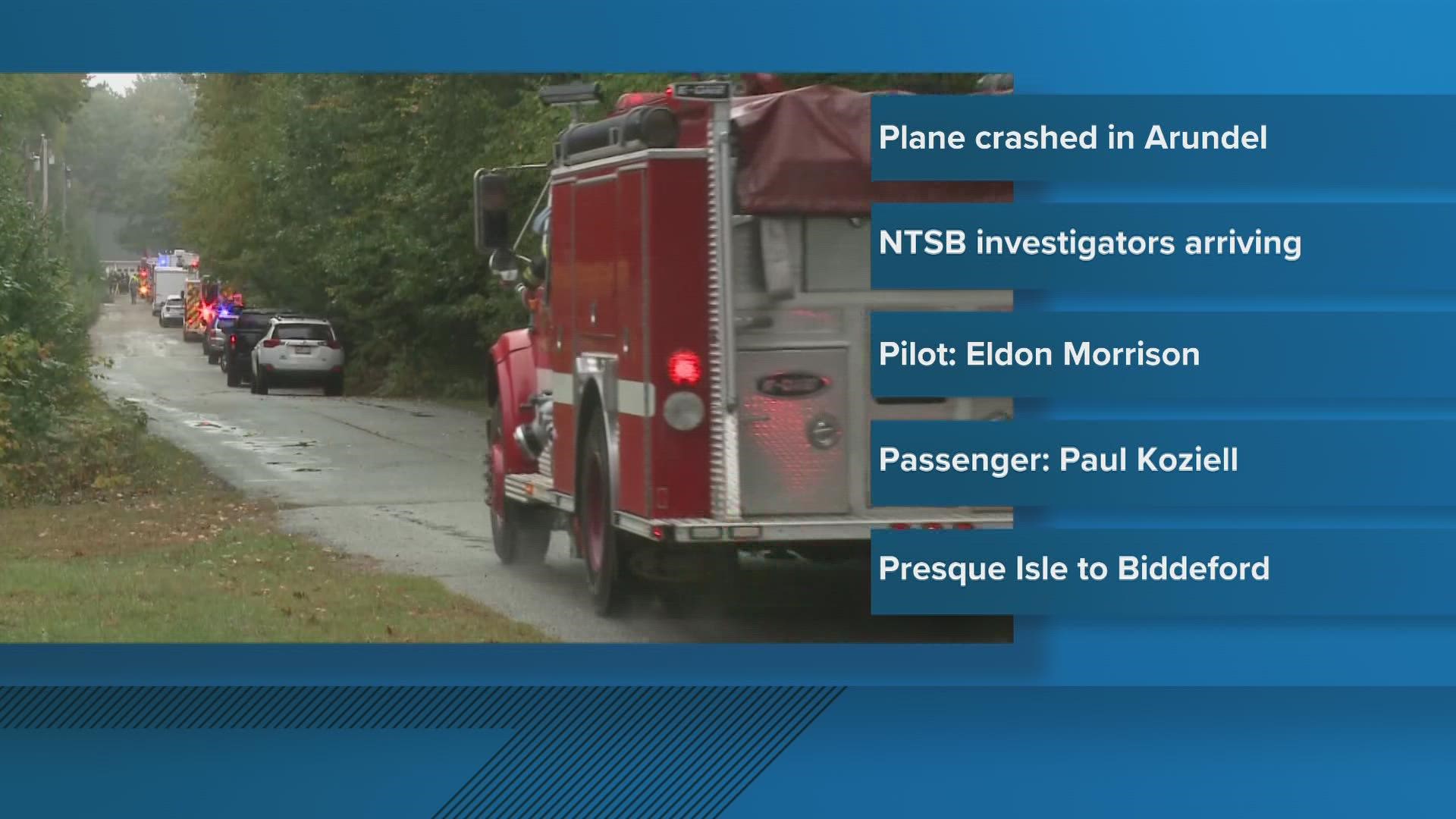 The plane had flown out of both Biddeford and Presque Isle on Wednesday prior to the crash.