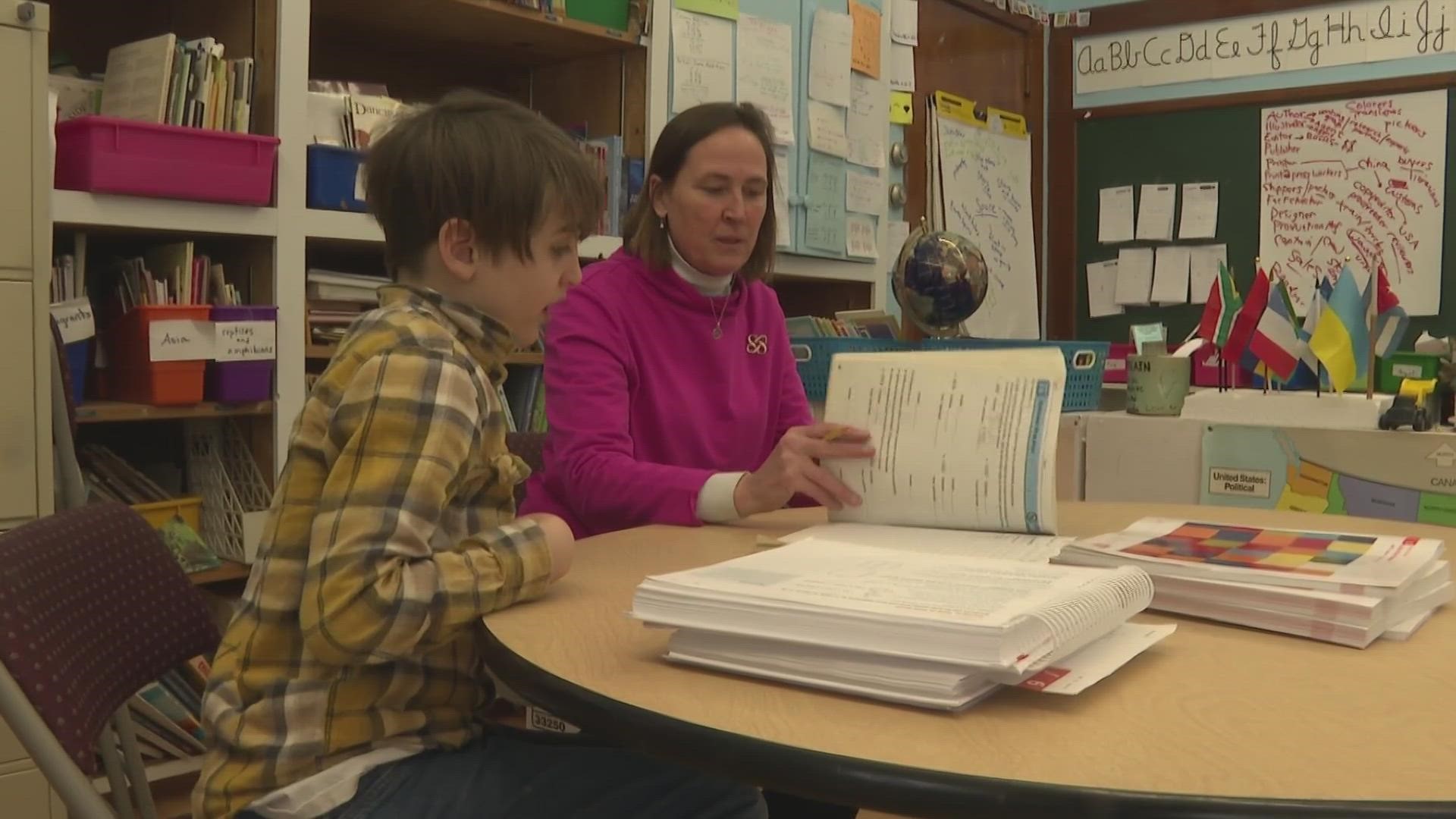 Marci Train teaches on Long Island, Maine. She's being honored with the American Geosciences Institute award for excellence in earth science teaching.