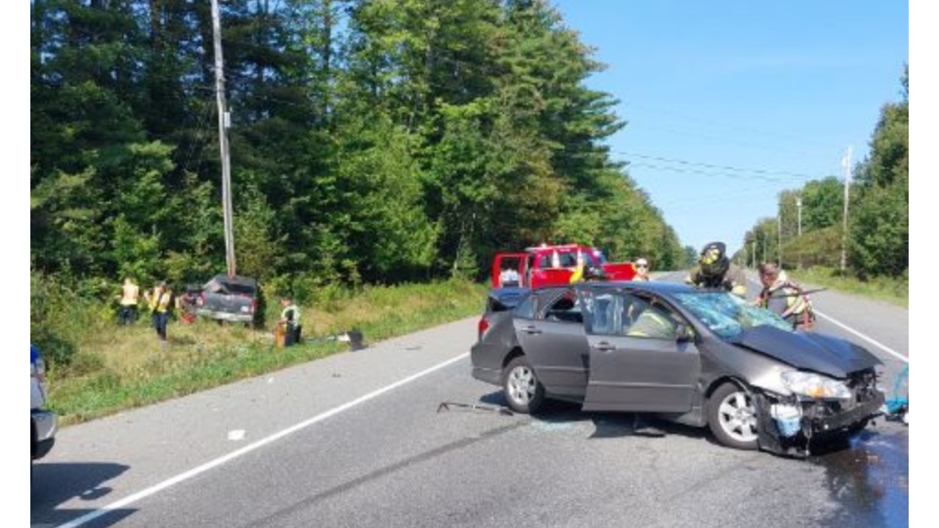 Crash near Big Apple store on Norridgewock Road in Fairfield