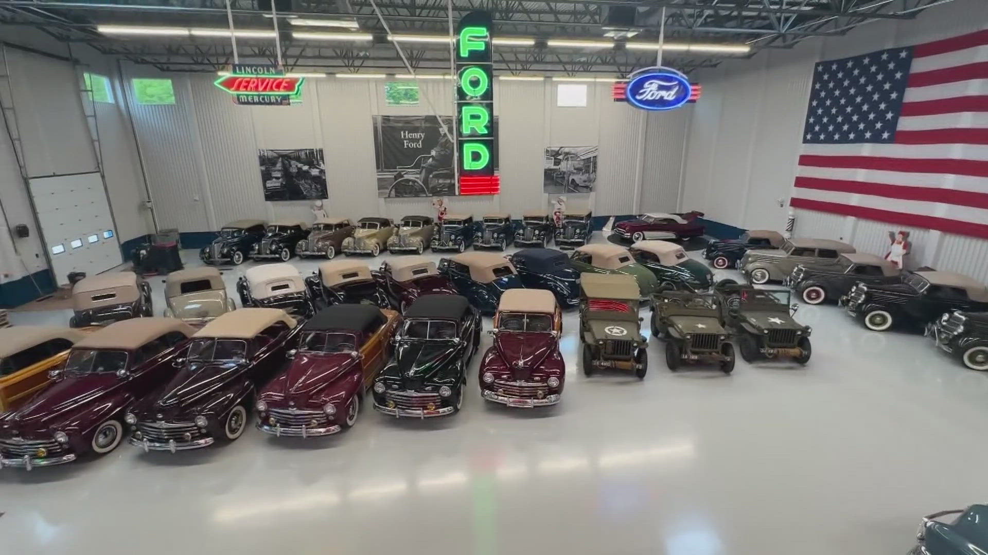 Peter Prescott has a collection of 200 cars, all kept in great condition.