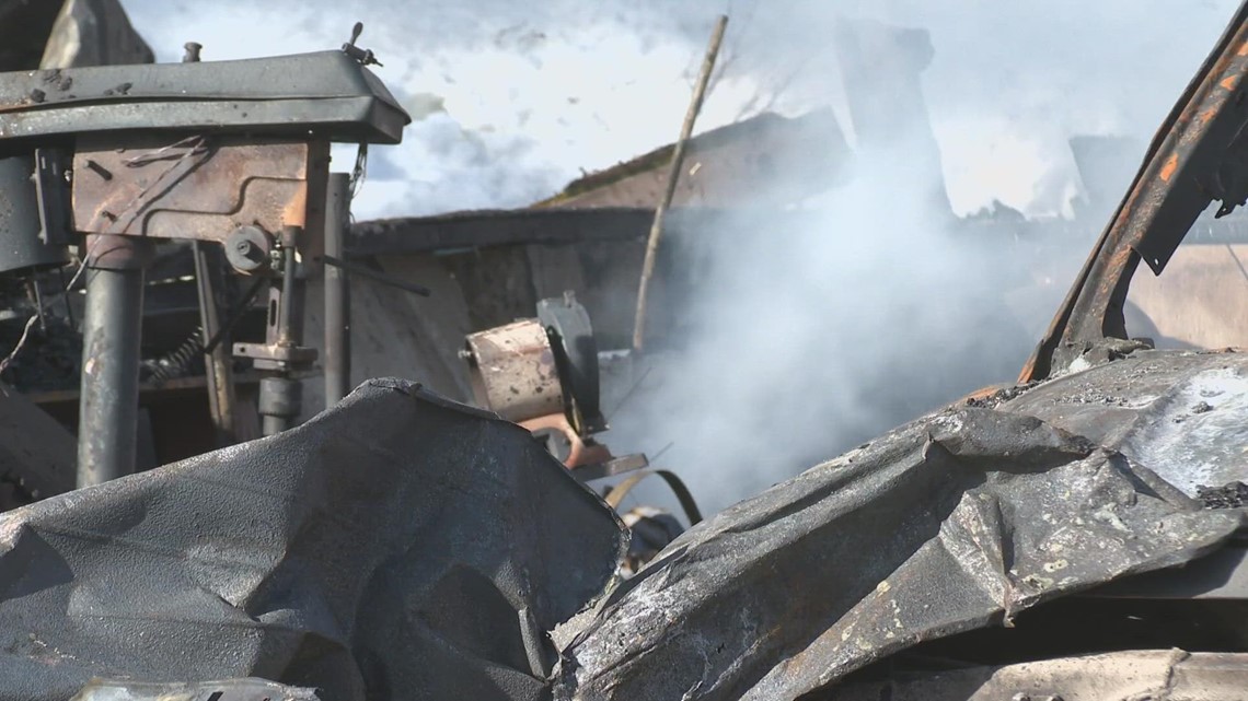 Road crew garage, plow fleet destroyed in overnight fire in Peru
