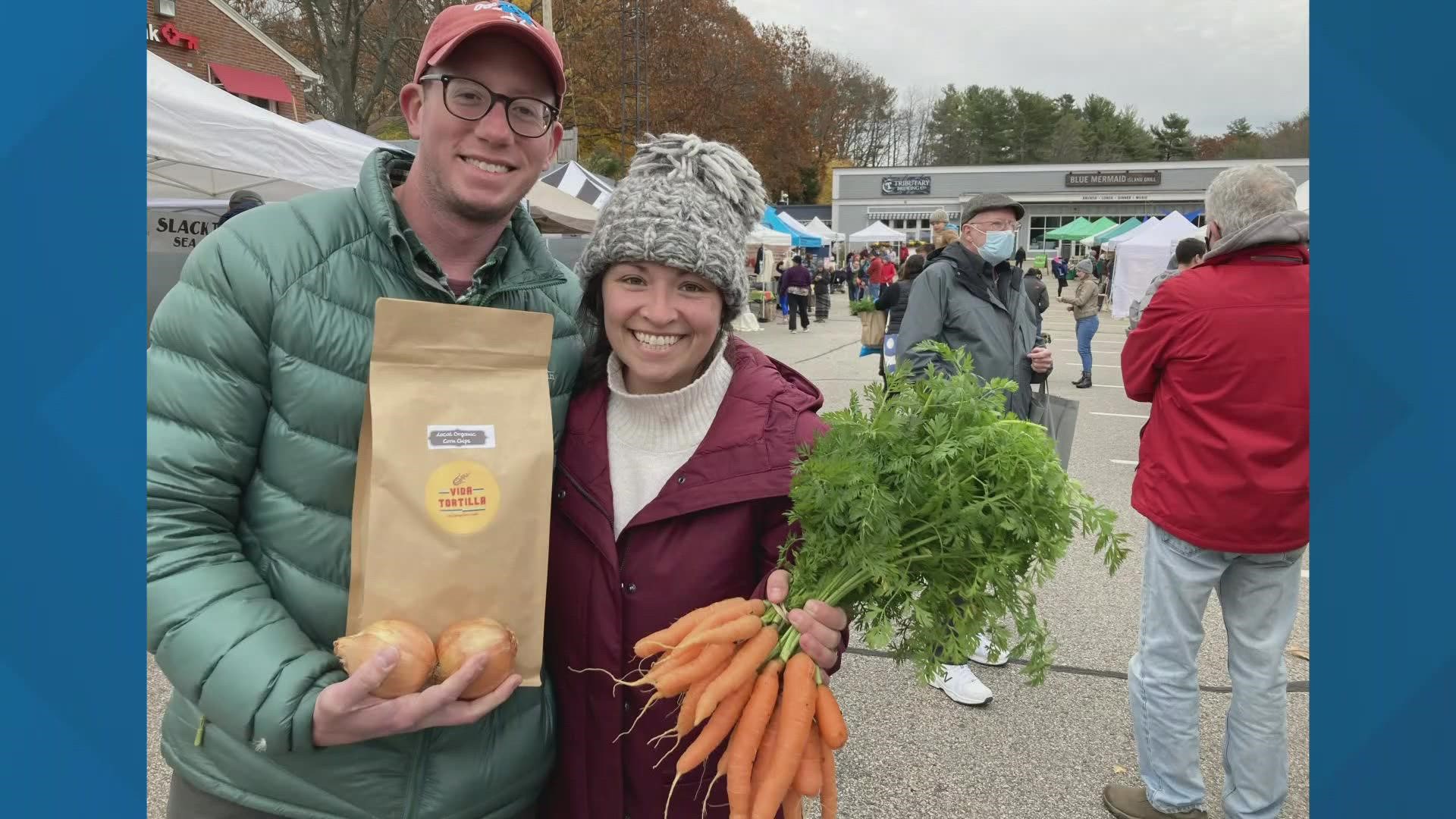 Maine Harvest Bucks provides low-income shoppers who use SNAP-EBT benefits with bonus bucks at farmers’ markets to buy fresh fruits and vegetables from local farms.