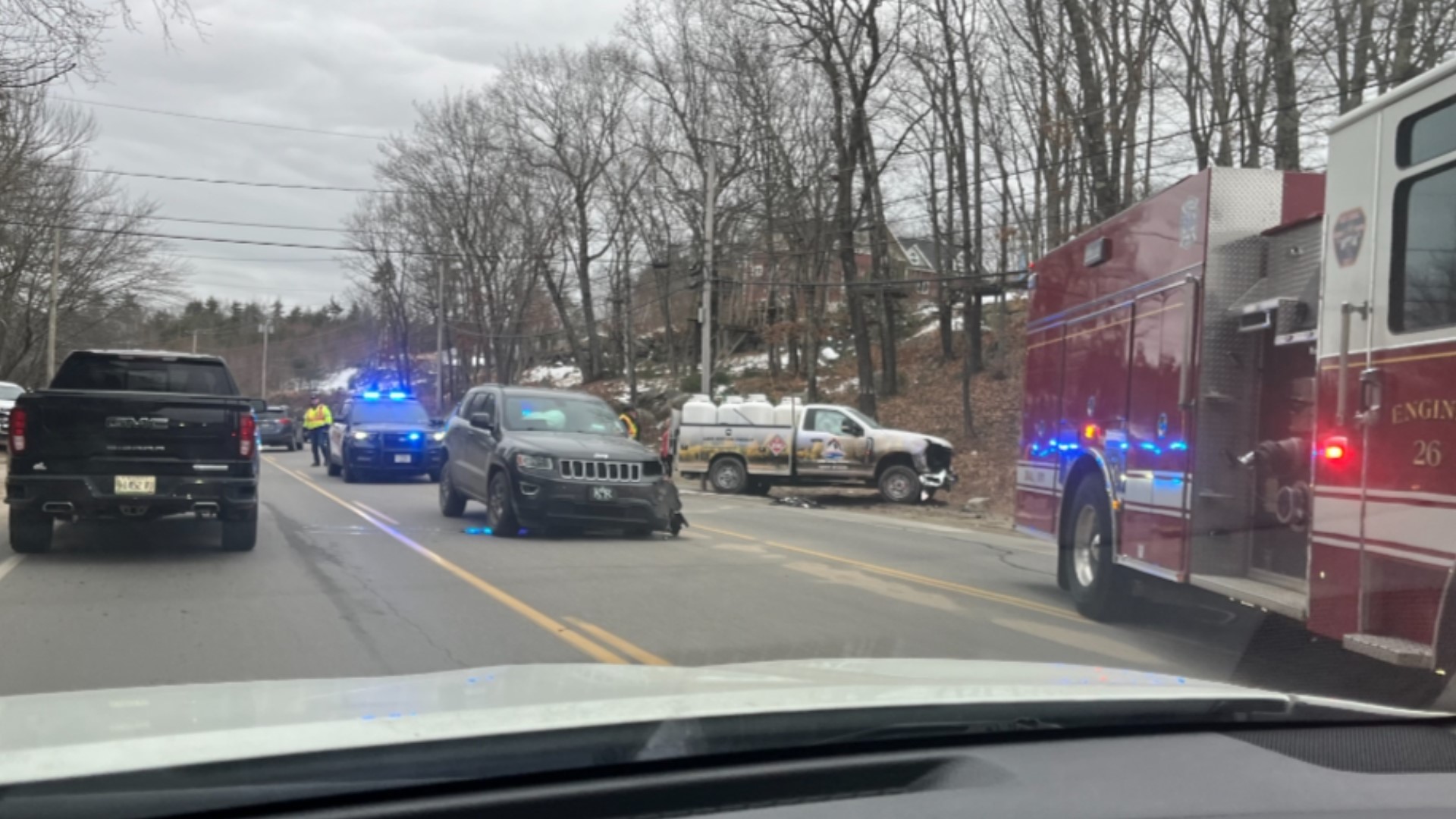 Emergency officials respond to crash on Route 302 in Windham