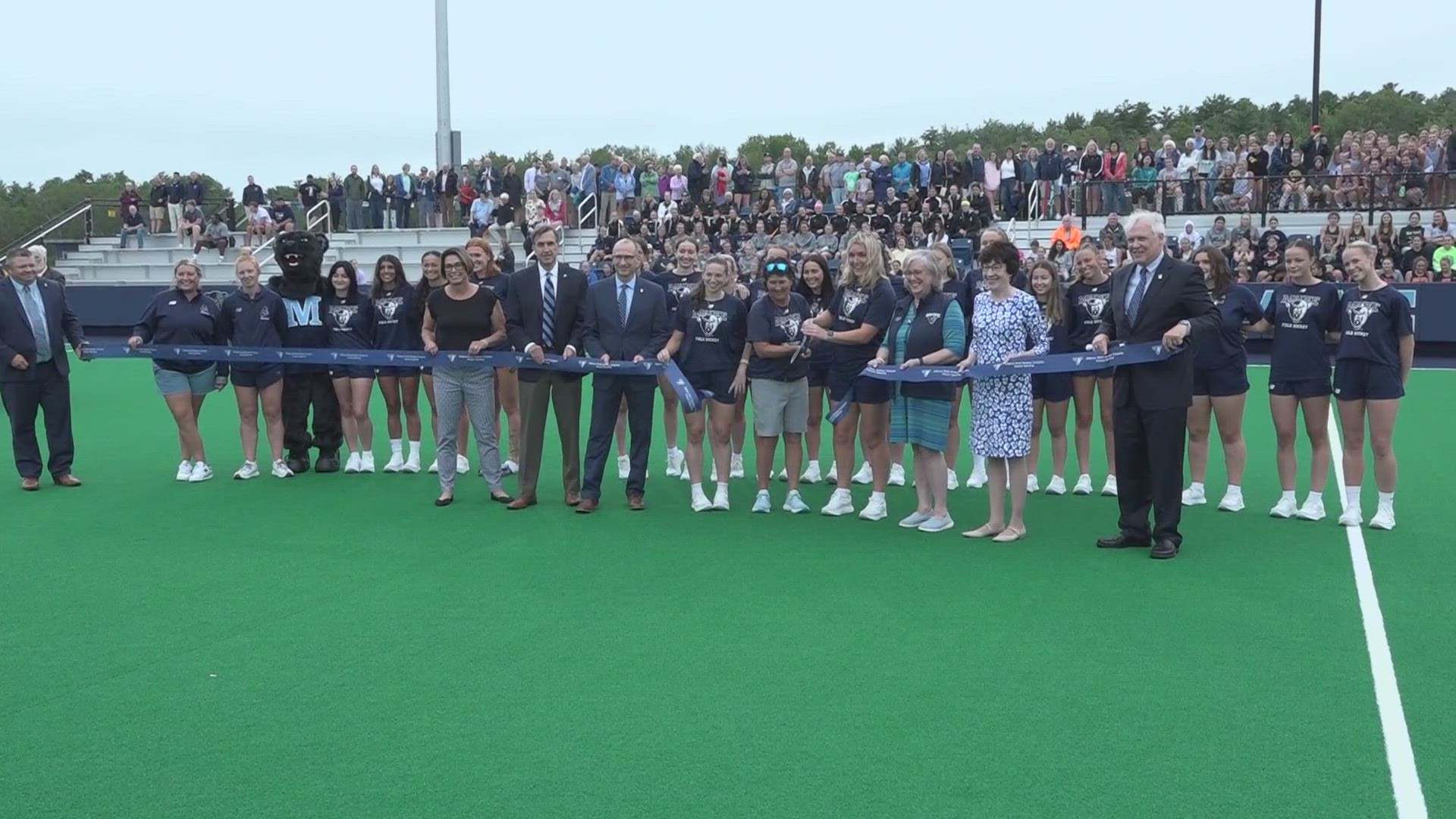 The new complex can seat up to 500 fans and has turf specifically designed for field hockey.