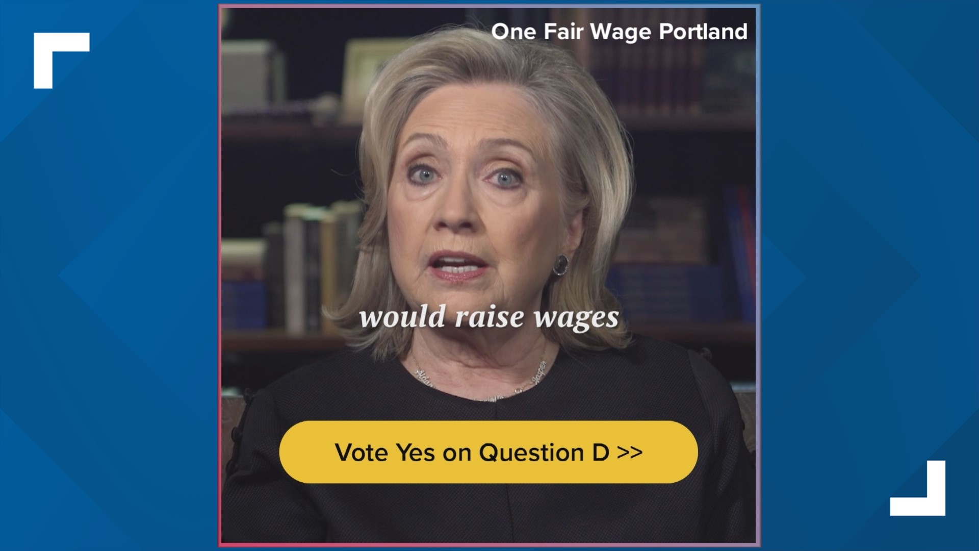 The former Secretary of State will appear in a social media ad campaign for One Fair Wage Portland in support of Question D.