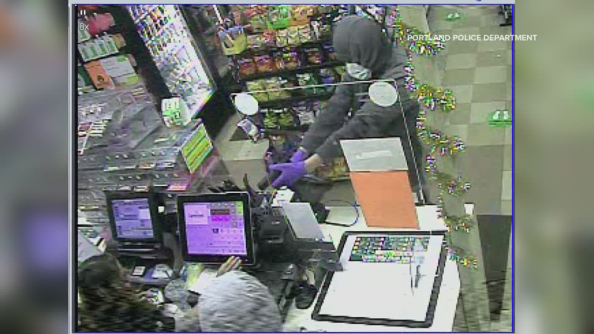 Police say two men robbed the Cumberland Farms on Pine Street in Portland. The two men were armed with semi-automatic hand guns. The female clerk was not injured.