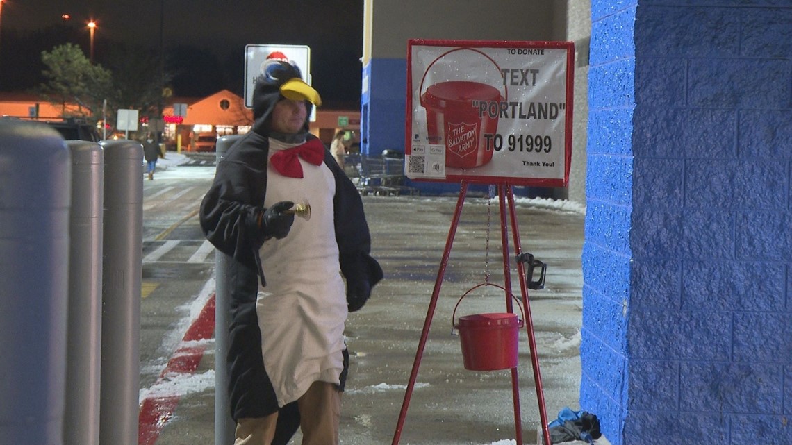 Maine Salvation Army bell ringer dons penguin costume - Vimarsana News