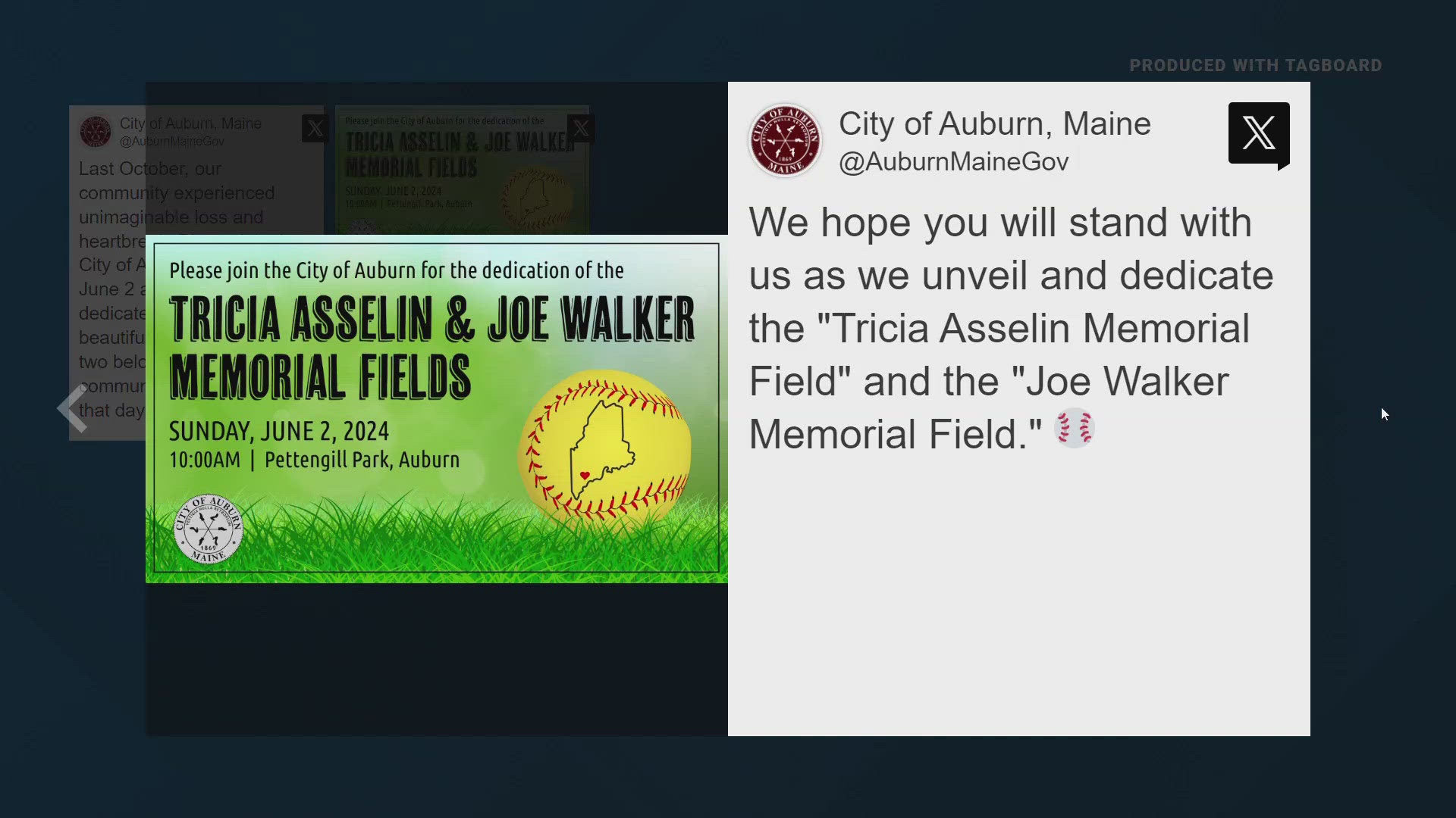 The city announced plans to honor two people who were killed during the Lewiston mass shootings in October: Tricia Asselin and Joe Walker.