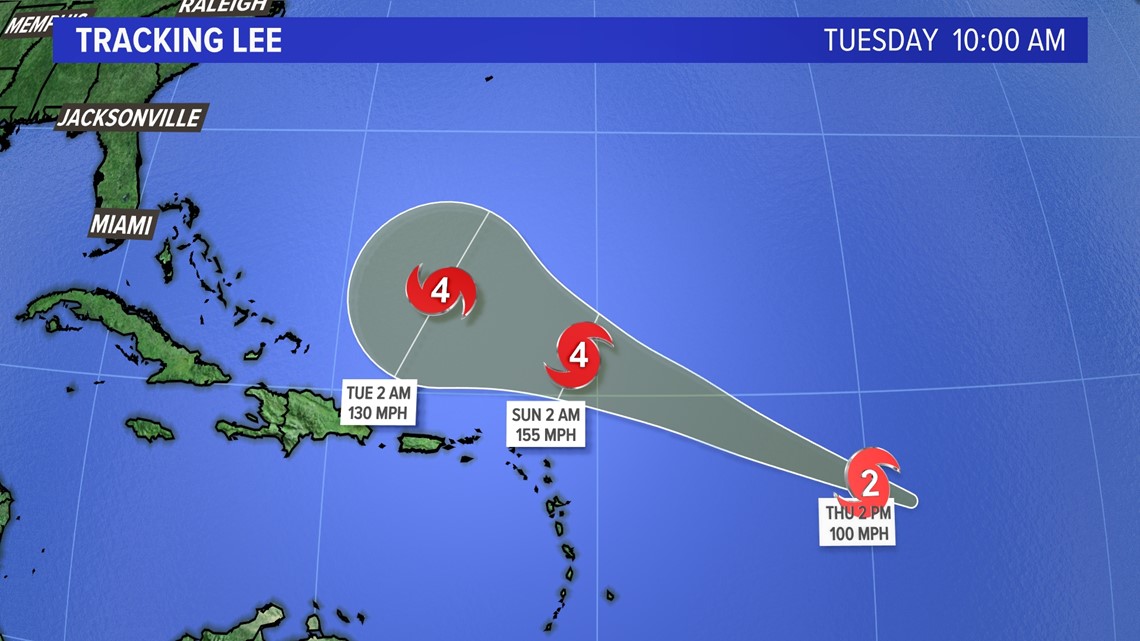 Hurricane Lee path still shows uncertainty for Maine, East Coast ...