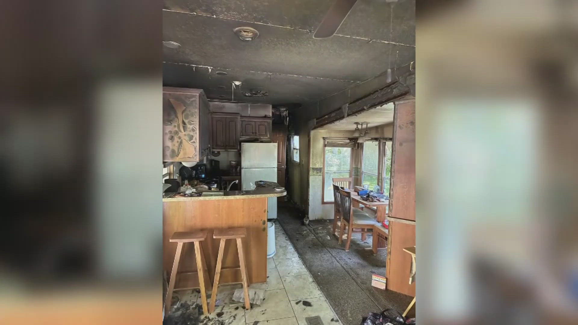 Investigators say the explosion was caused by leaking LP (liquefied petroleum) gas that had accumulated inside and beneath the park model camper. 