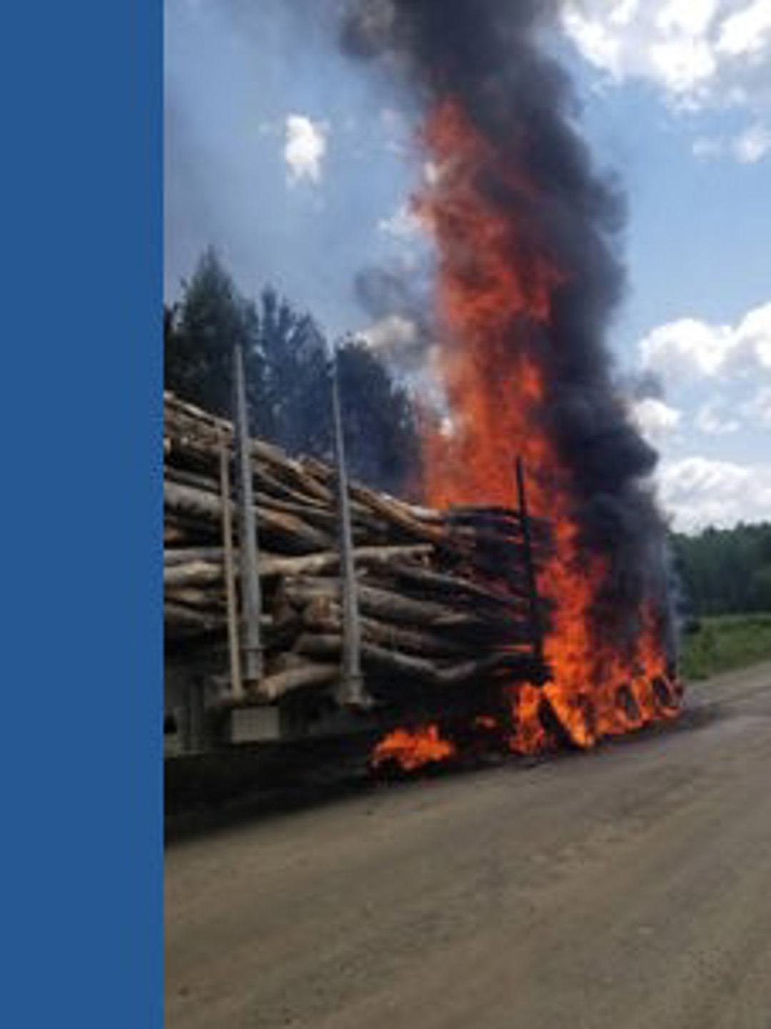 Logging Fire Rescue Logging truck catches on fire in Milford | newscentermaine.com