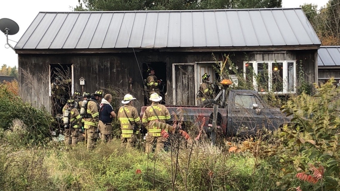 Fire in Windham Maine one person brought to the hospital