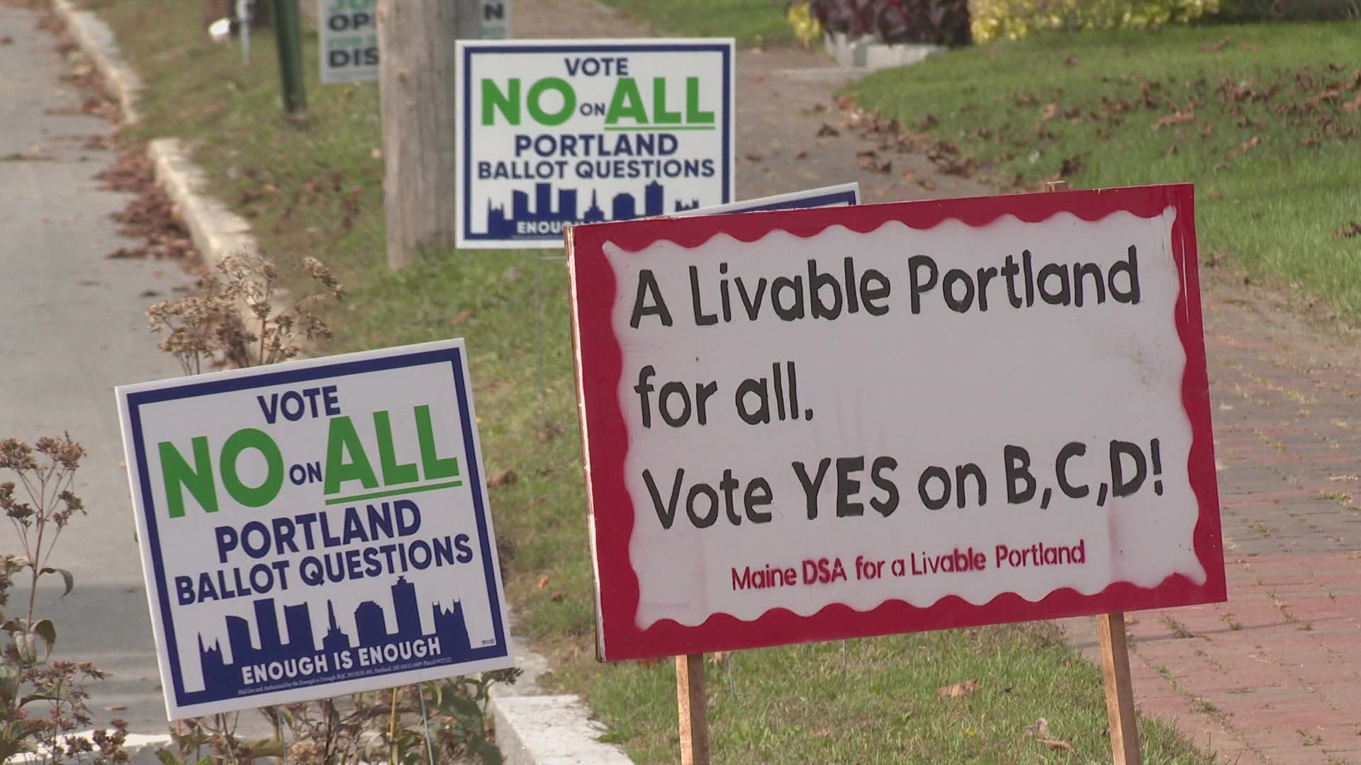 The latest campaign finance filings highlight a major fundraising advantage for groups opposed to the 13 ballot questions in Portland.