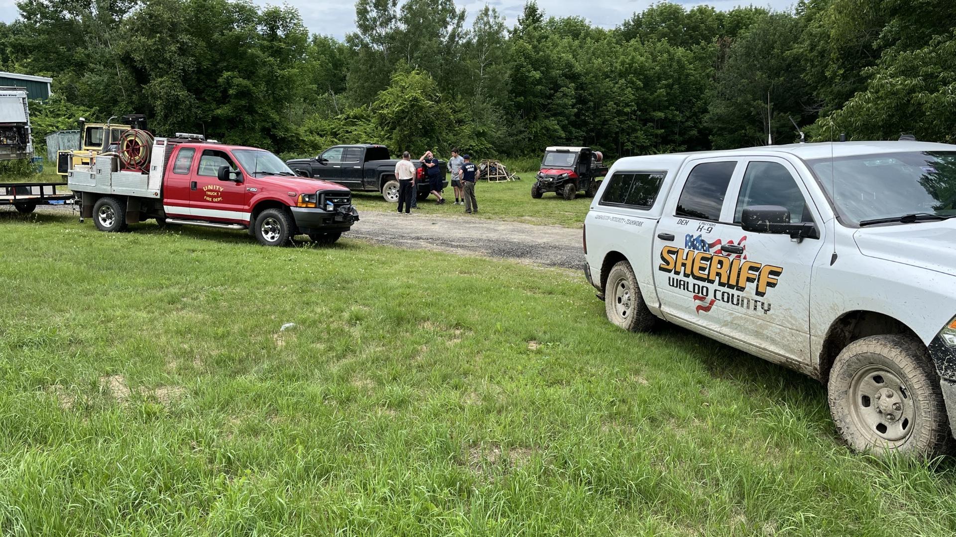 Unity volunteer fire officials said a rescue ATV was needed in order to get to the injured person, who was located about a mile in the woods off Albion Road.
