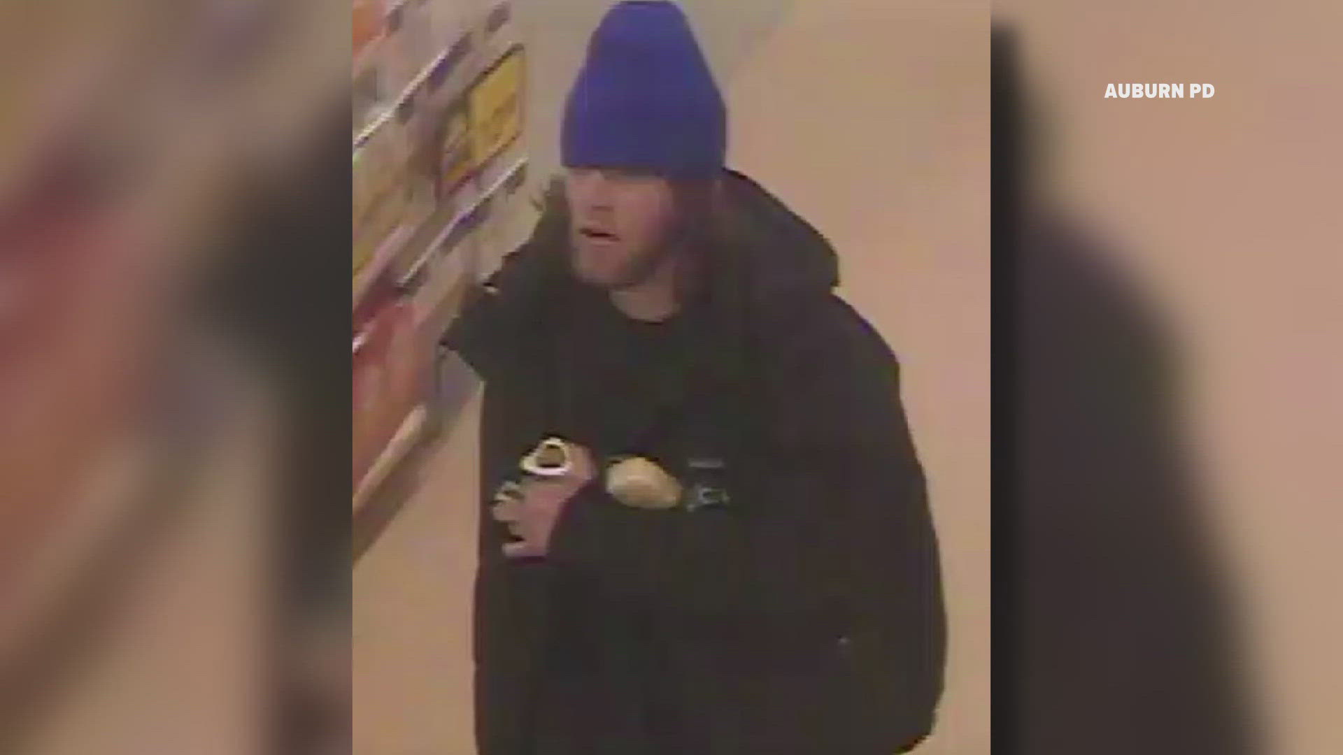 Police in Auburn are asking for the public's help in identifying a man connected to what they are calling an incident at the Hannaford there. 