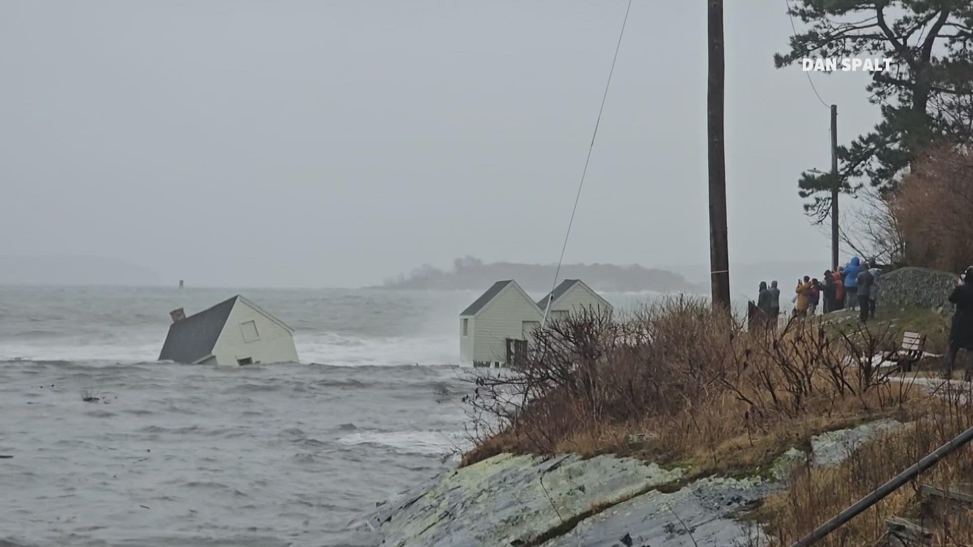 After the shacks were destroyed in Saturday's storm, more than three thousand dollars were donated toward the shacks' repair.