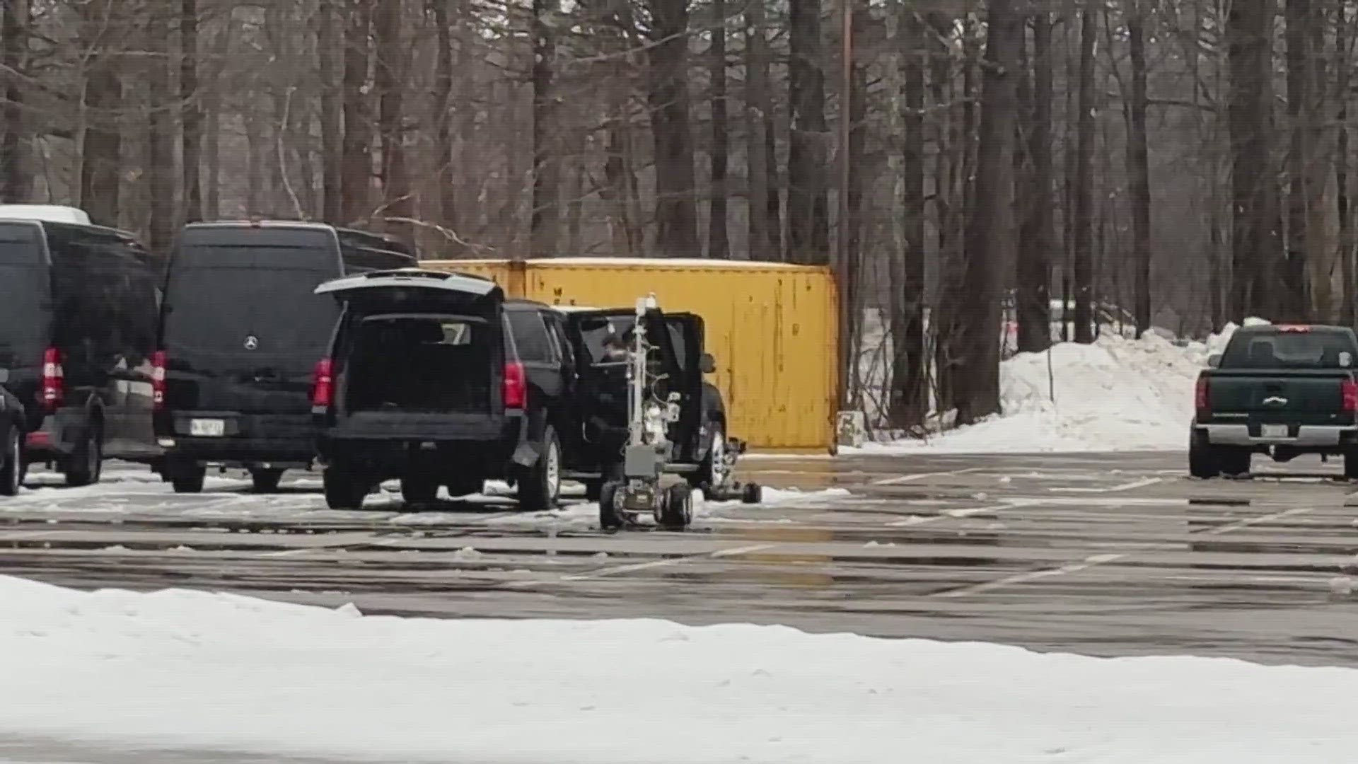 A business park in South Portland near the Maine Mall has been evacuated by police Friday afternoon over an apparent threat.