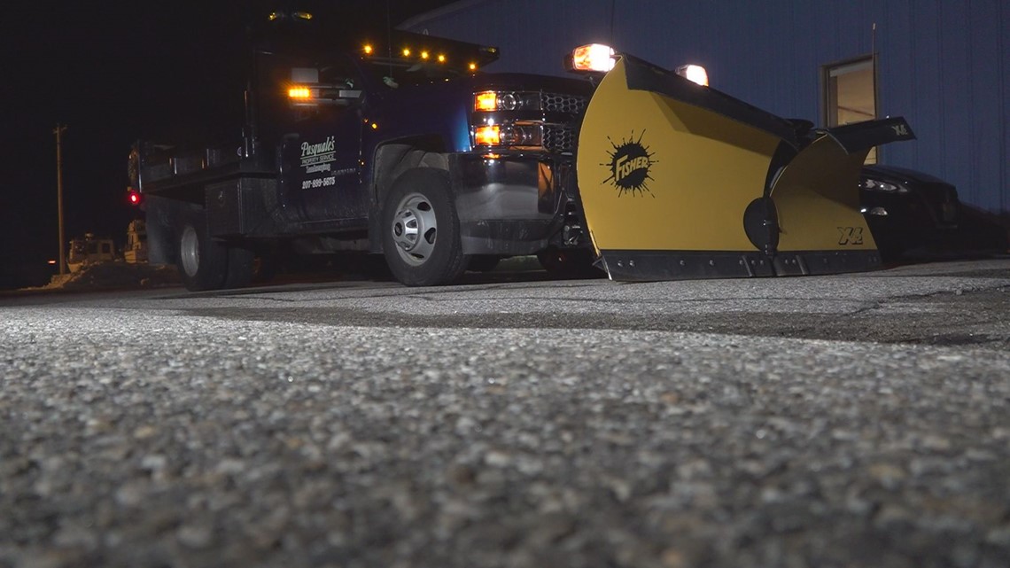 Plow truck drivers ready up for Maine's third snowstorm this week