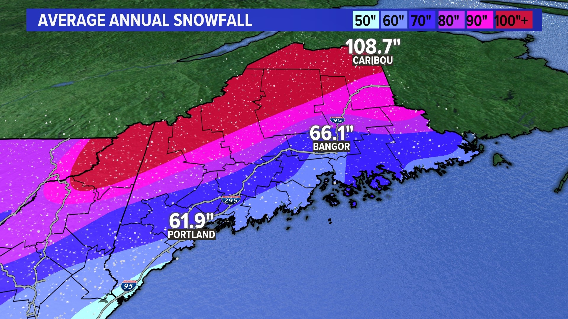 Maine February snowfall totals low in Portland, Bangor