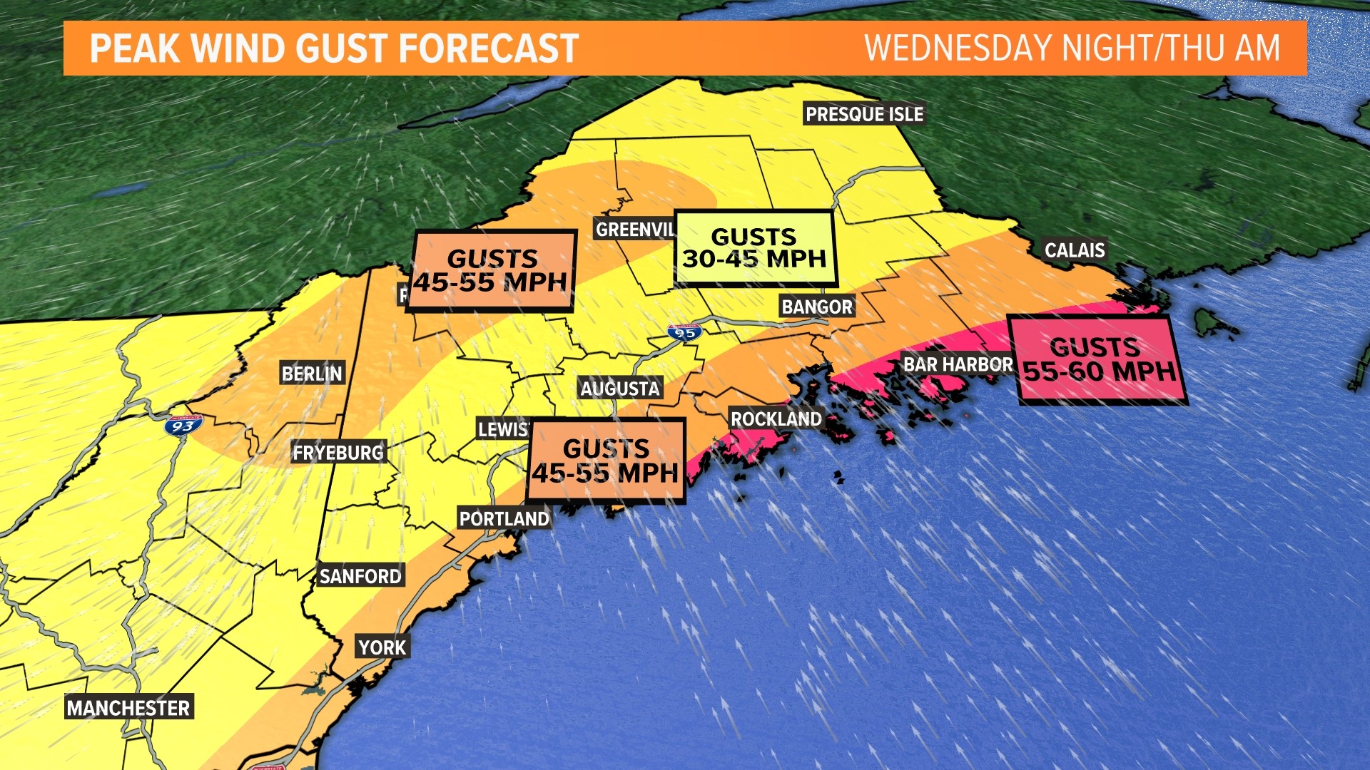 Maine weather Wednesday wind to cause power outages across Maine