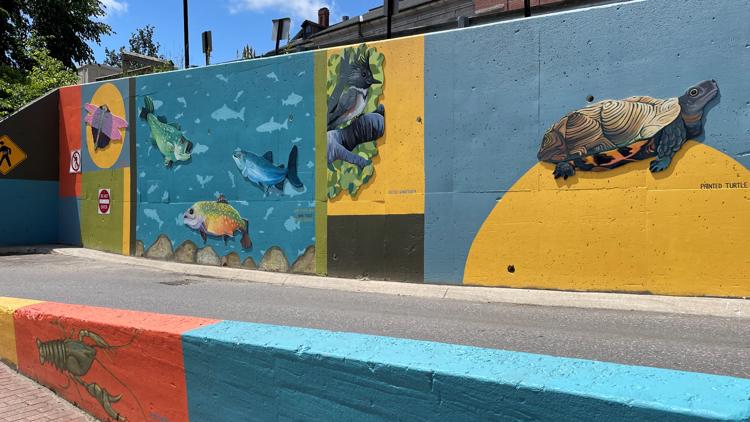 New Bangor mural vibrantly illustrates downtown’s natural world
