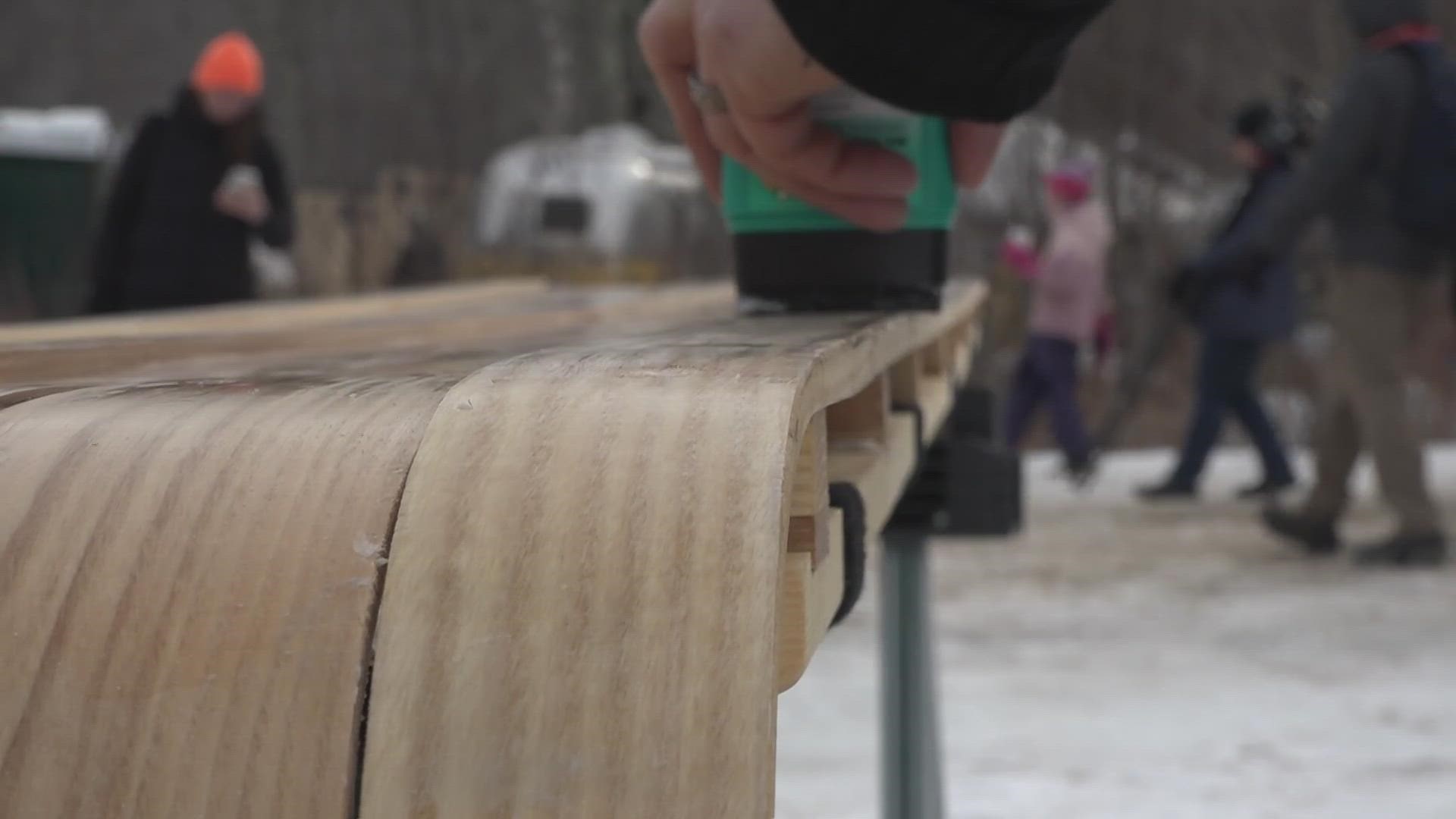 Despite the weekend's cold conditions, sledders took to the slopes for the annual U.S. National Toboggan Championships.