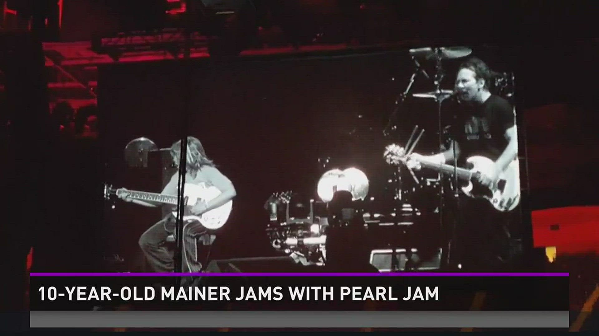 10-year-old Mainer jams with Pearl Jam