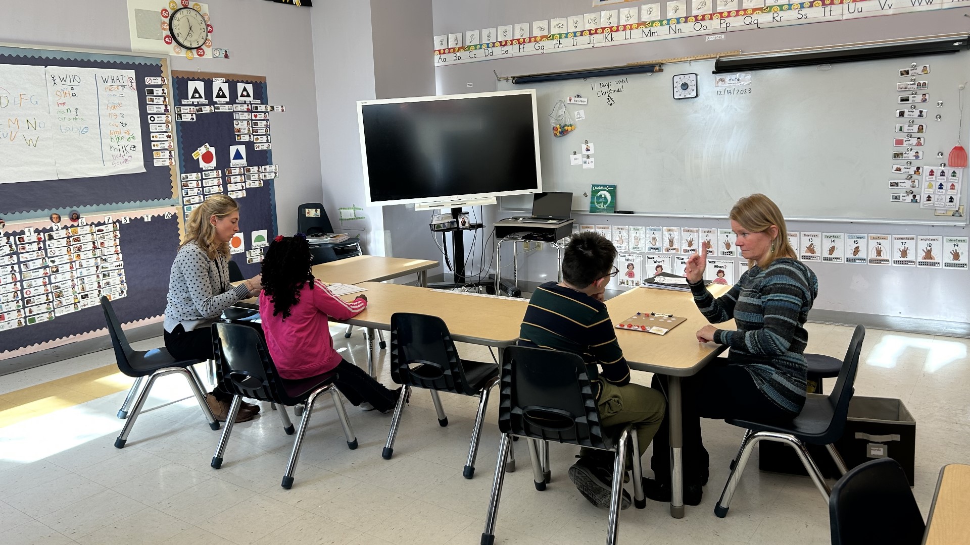 "I said our hearts are sad and with Lewiston right now. They kind of understood that," a teacher of deaf students said.