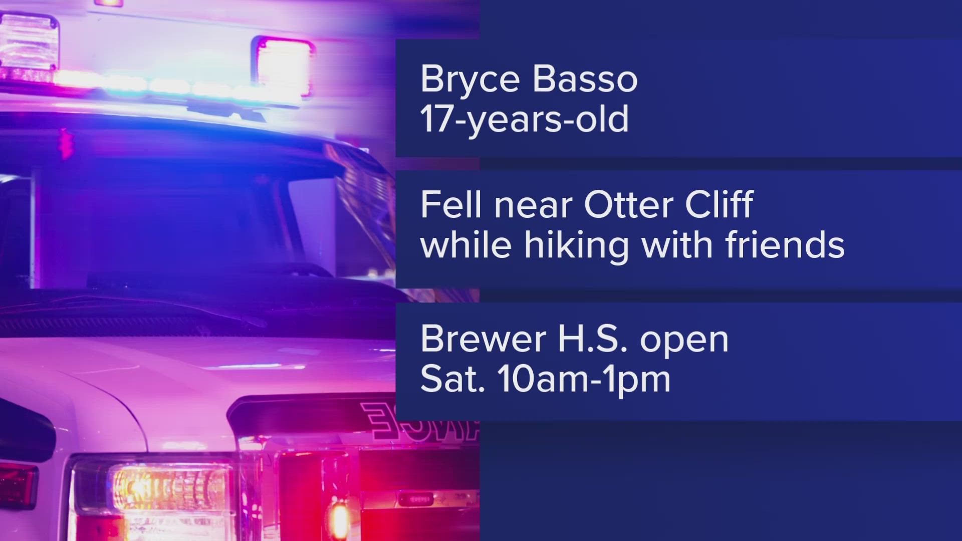 The 17-year-old was reportedly hiking with friends at the time of the incident, a release said.