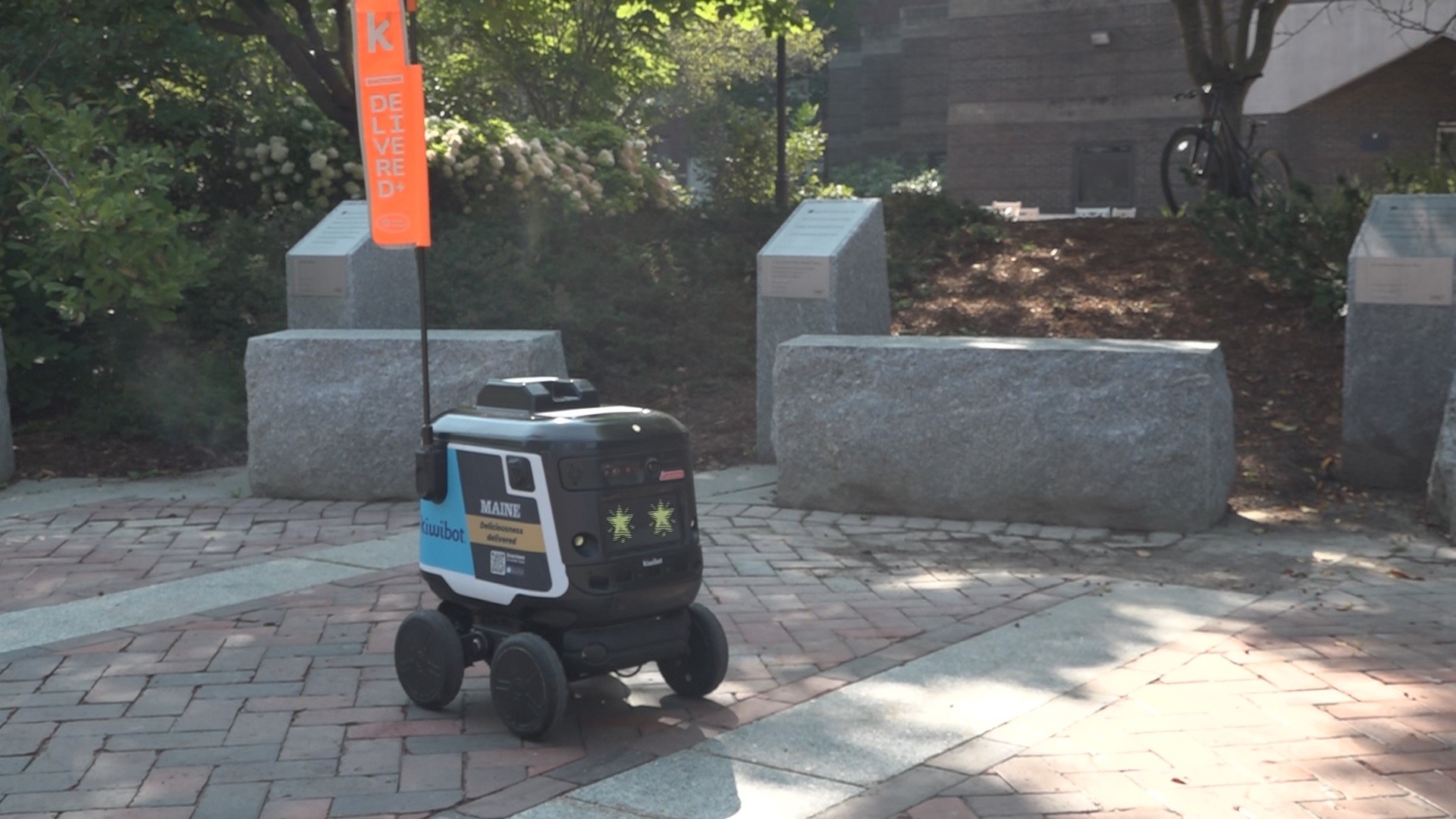 The Kiwibots are the campus food delivery solution.