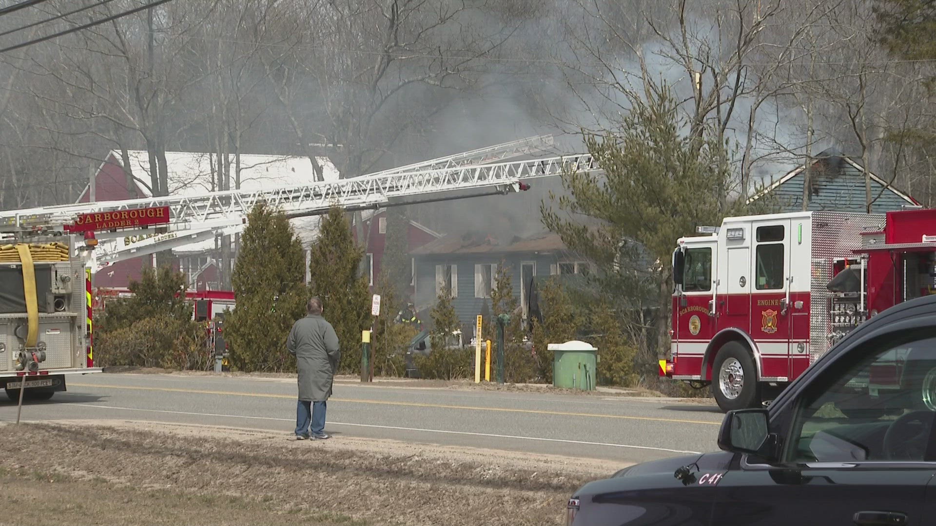 Emergency crews responded to an all-hands structure fire on Gorham Road in Scarborough Friday afternoon, according to the Scarborough Fire Department.