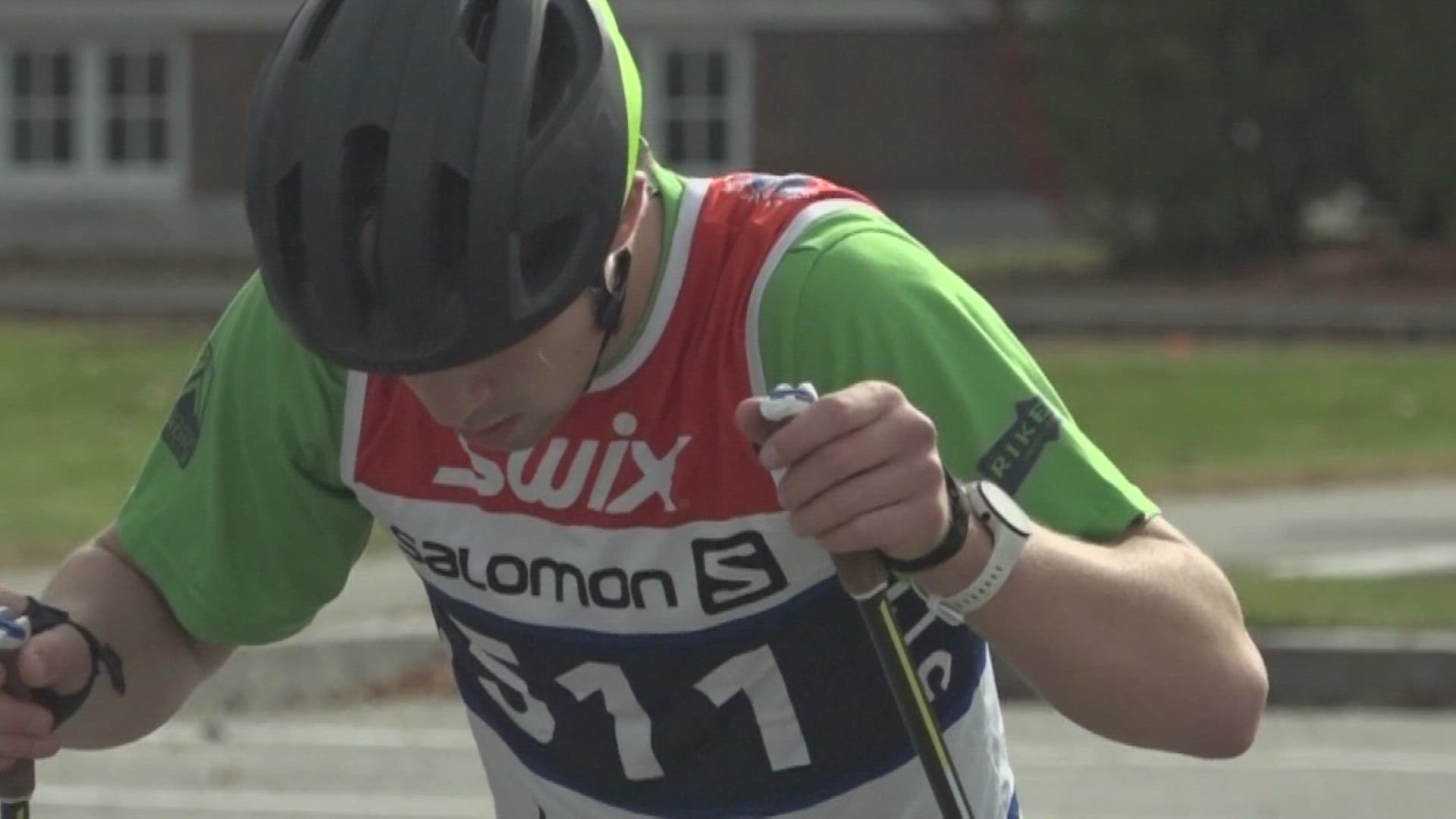 Pineland Farms crosscountry ski training without snow