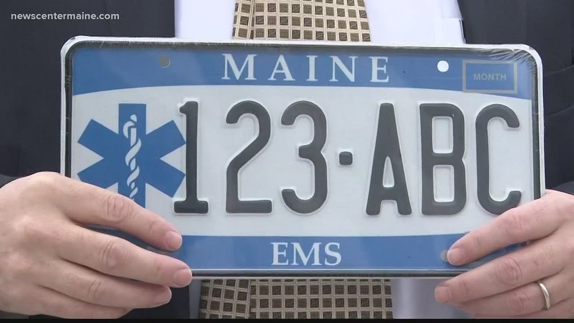 Maine EMS license plate