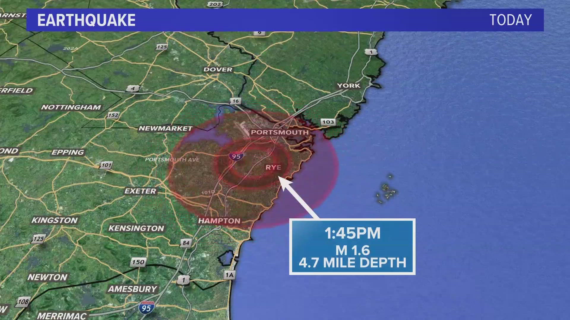 Earthquake near me center