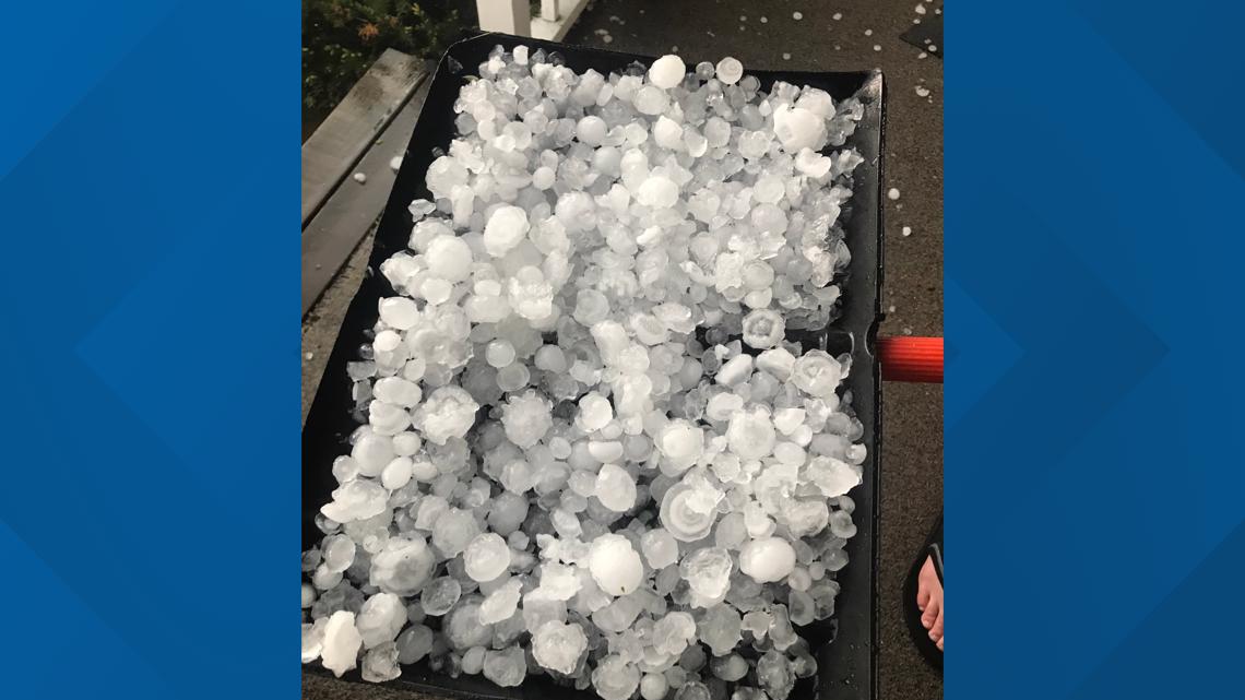 Hail the size of golf balls strikes several Maine towns