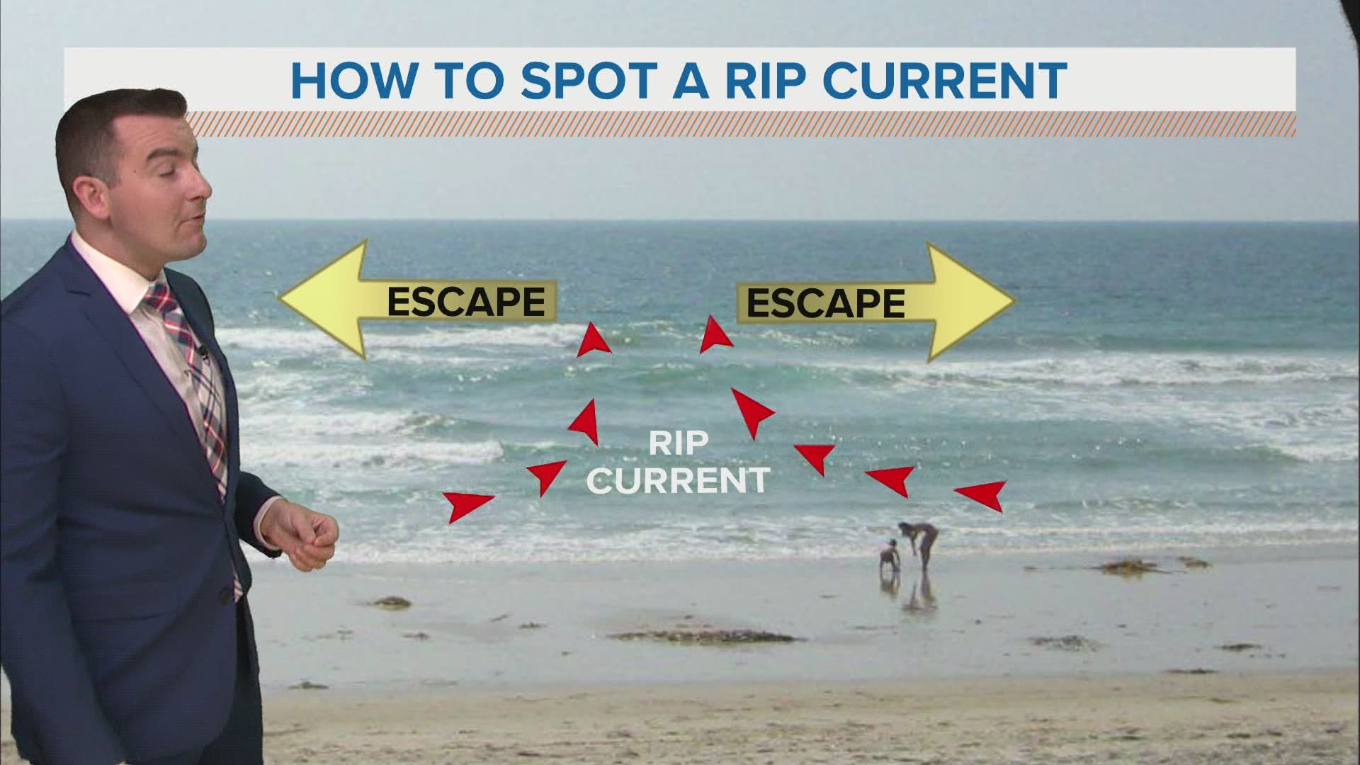 NEWS CENTER Maine's Ryan Breton reminds everyone how to recognize and escape a rip current