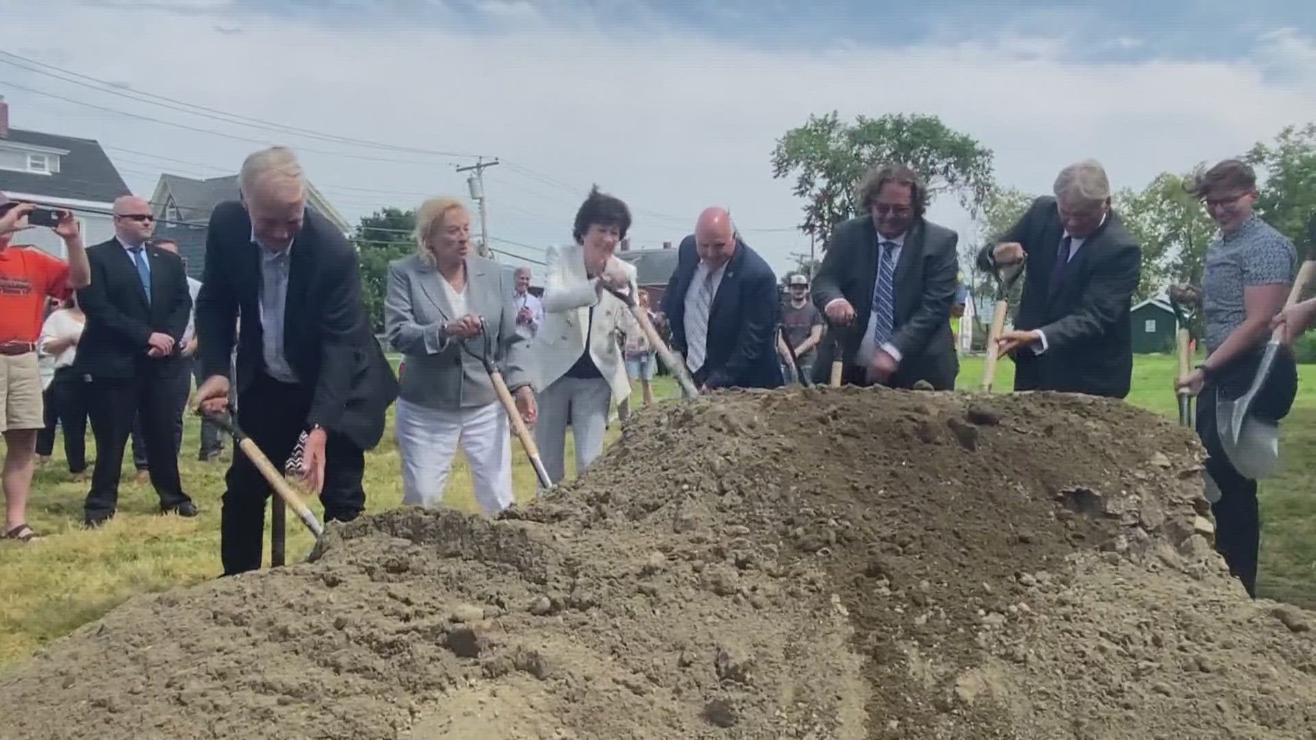 Maine's elected leaders broke ground on the project, which is set to have 82 units. Lewiston continues to show an increasing unhoused population.