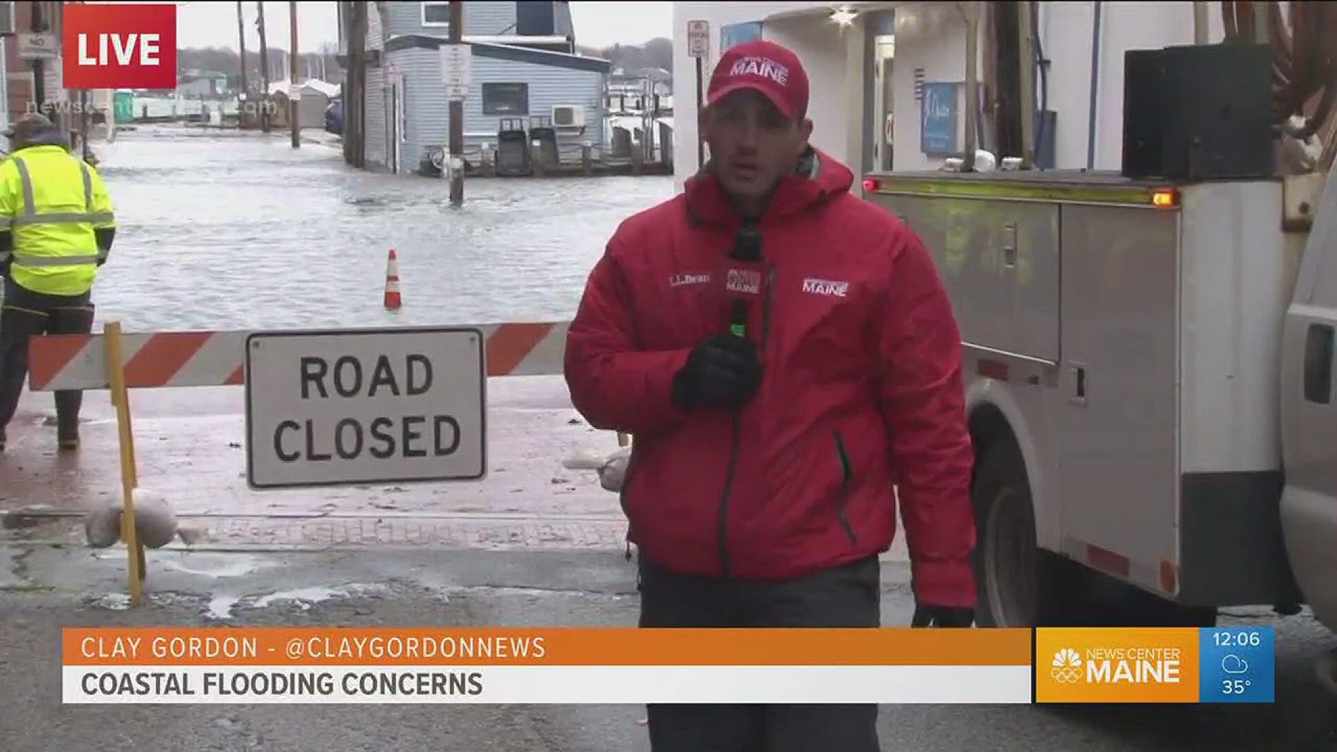 Coastal flooding shuts down Portland Pier