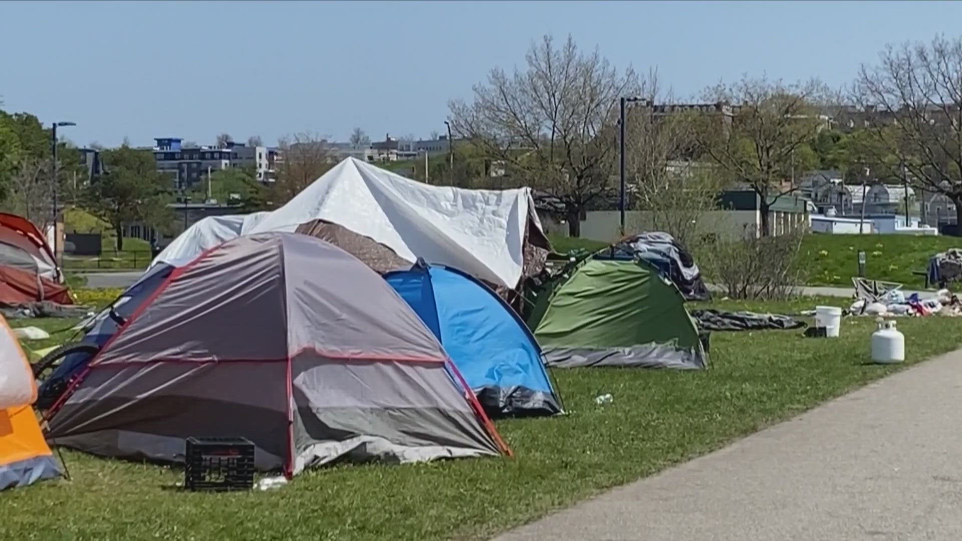 Councilors voted Tuesday to clear the encampment, which has grown to more than 80 tents over the past months. Those at the encampment said they have nowhere to go.