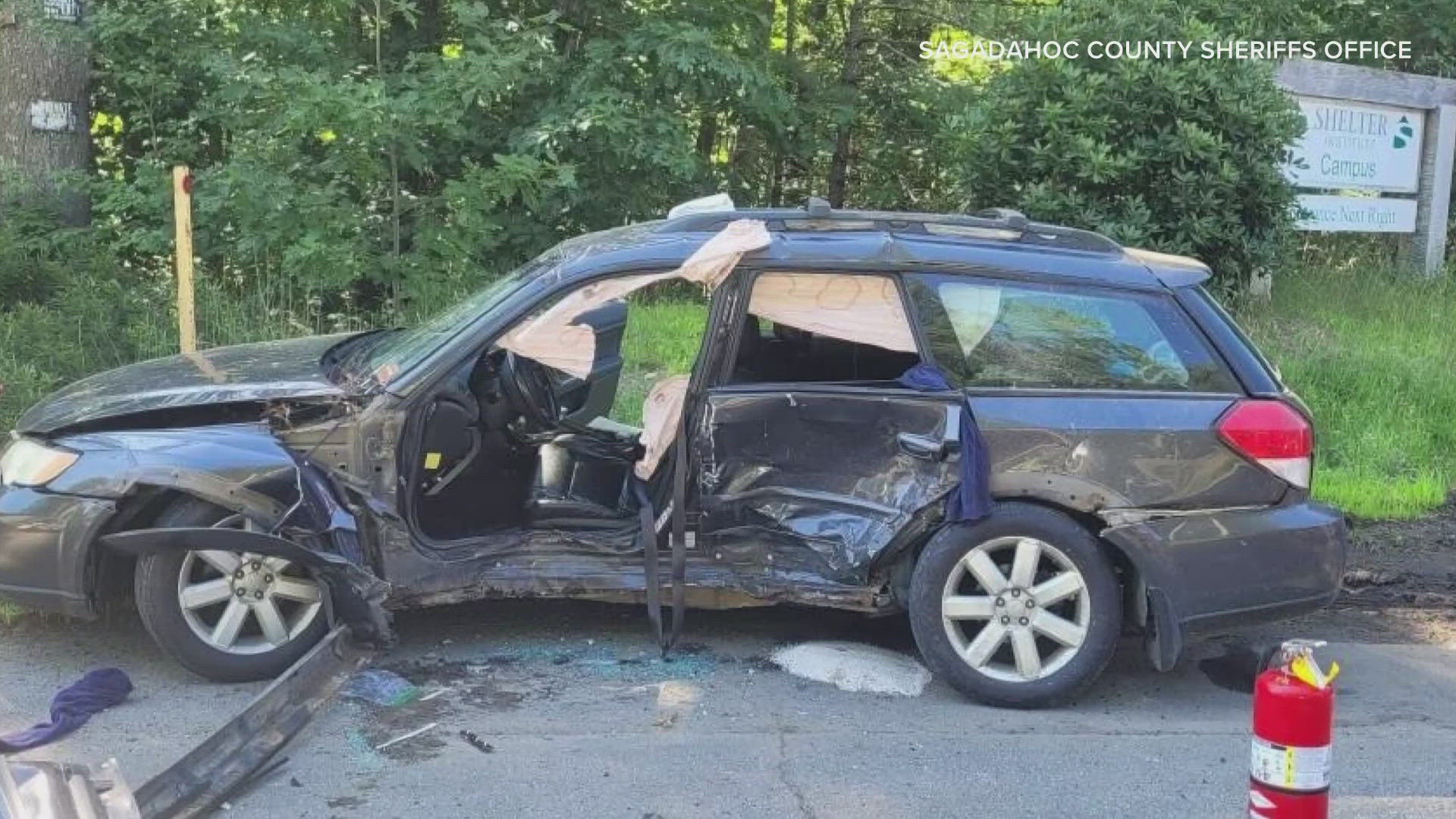 Both drivers, a front-seat passenger, and two infants were brought to Maine Medical Center after two vehicles collided, officials said.