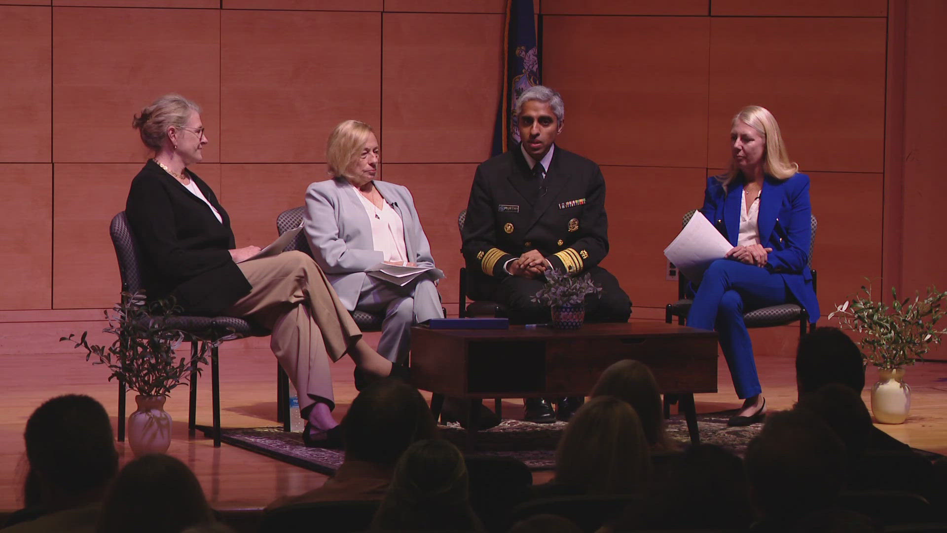 He was joined by Gov. Janet Mills and Sarah Squirrel of the Maine Office of Behavioral Health. Murthy said loneliness and isolation are taking a toll on people.