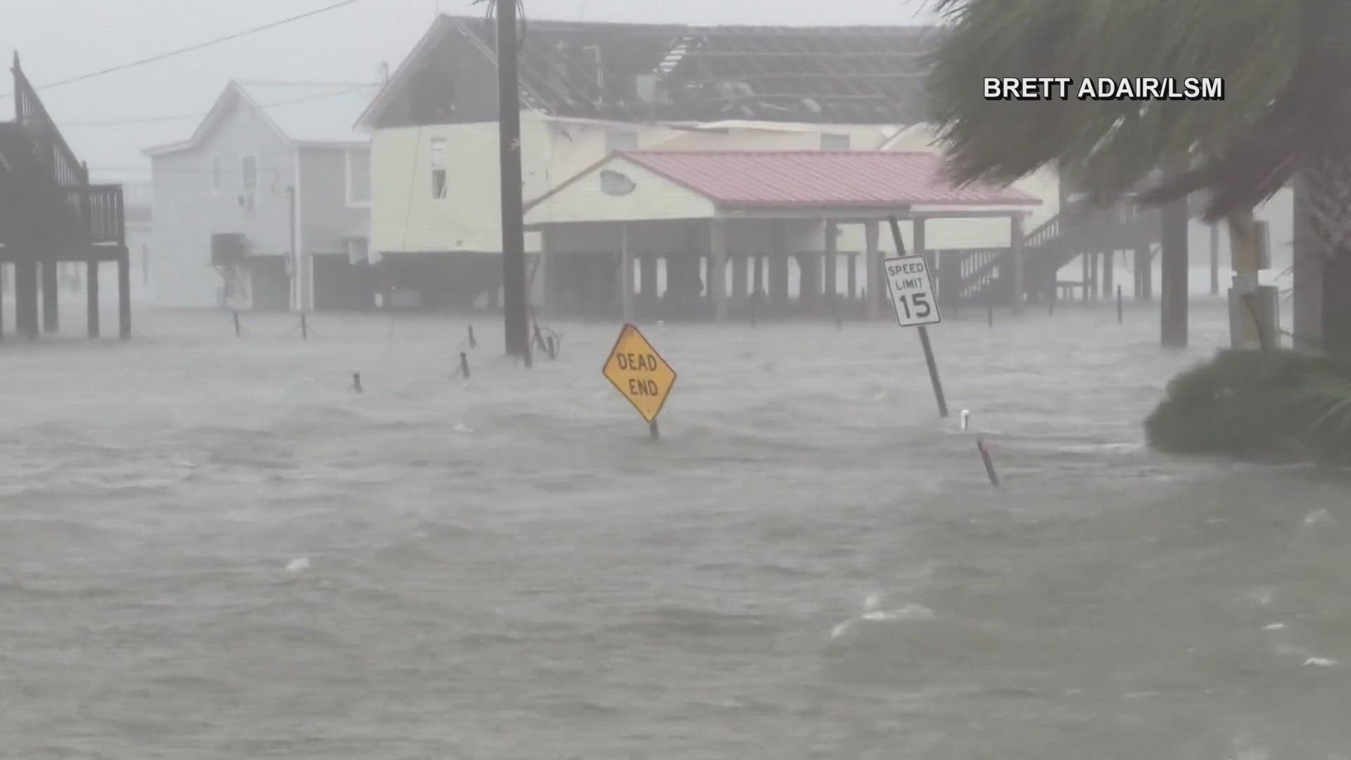 The center of the Category 2 storm hit New Orleans overnight, dumping just under a foot of water on the city.