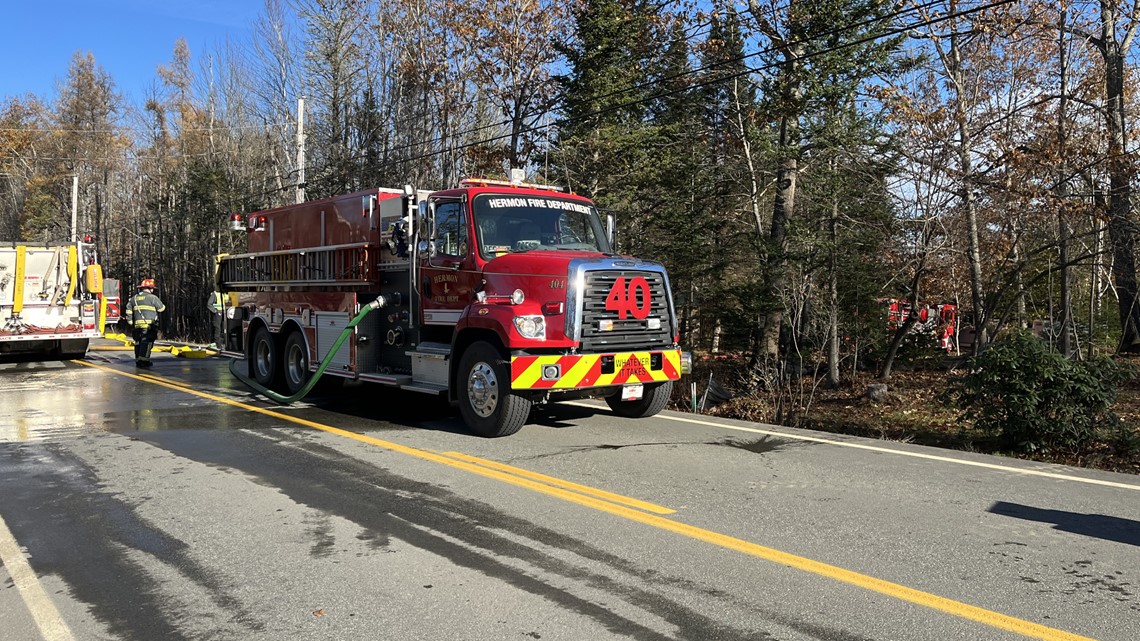 Fire on Carmel Road North in Hampden, Maine prompts response