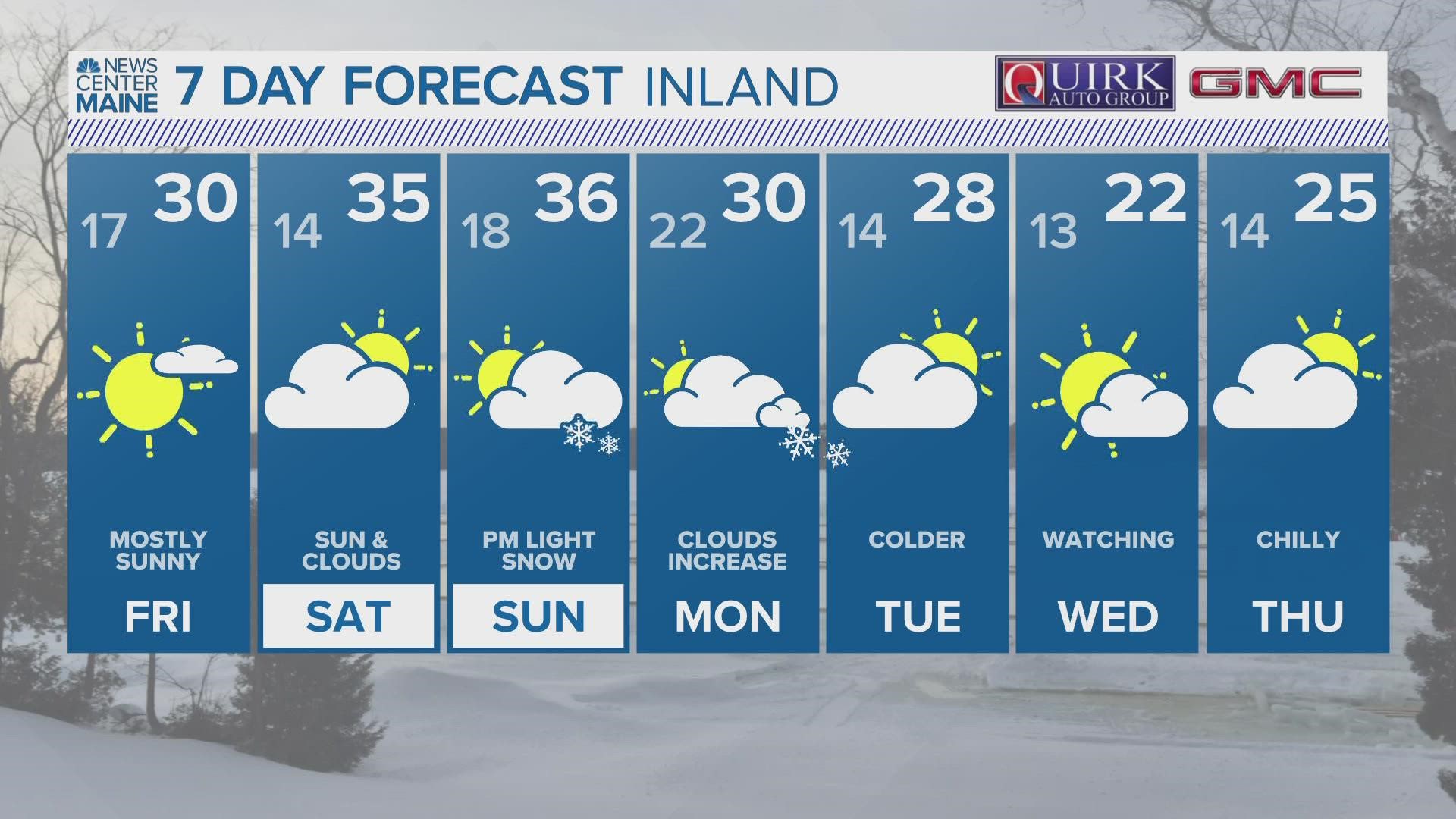 NEWS CENTER Maine Weather Forecast updated 01.26.23